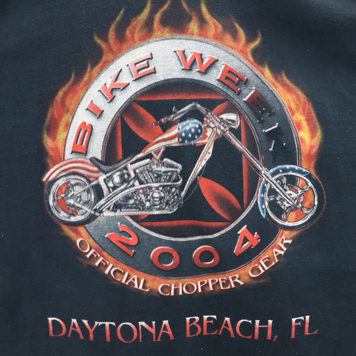 FRUIT OF THE LOOM フルーツオブザルーム 2004 BIKE WEEK 半袖 Tシャツ 2XL ブラック系 バイク ビッグサイズ メンズ