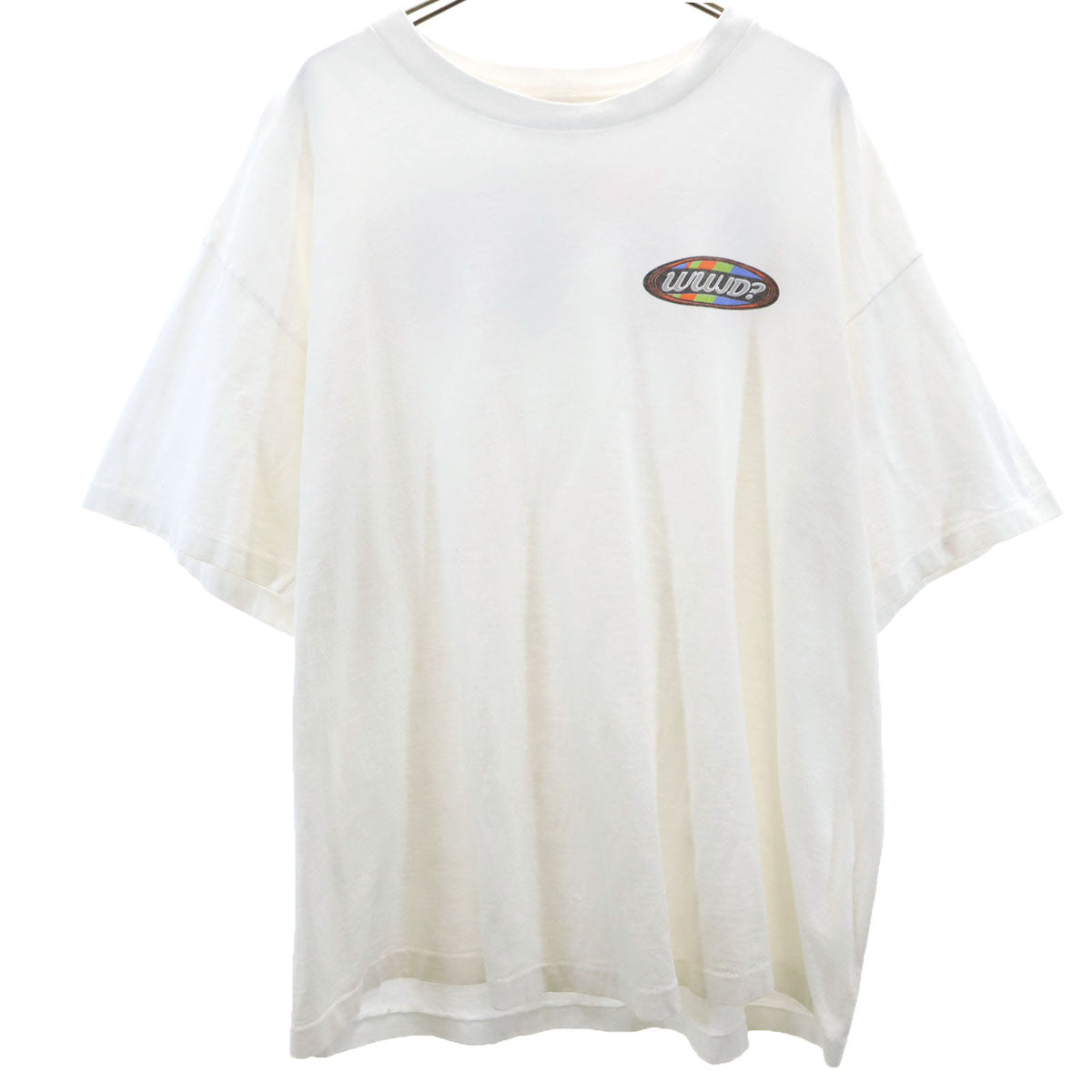 SOF Tee ソフティー 90s USA製 オールド バックプリント WWJD? 半袖 Tシャツ XL ホワイト シングルステッチ What Would Jesus Do メンズ