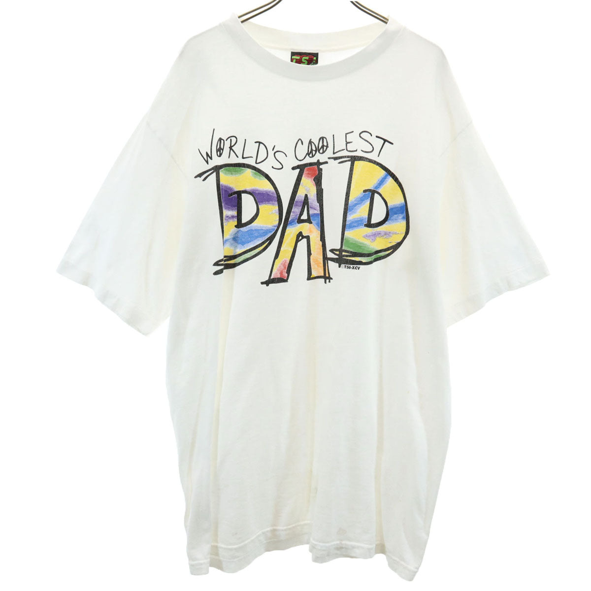 TSi 90s USA製 オールド DAD 半袖 Tシャツ L ホワイト メンズ