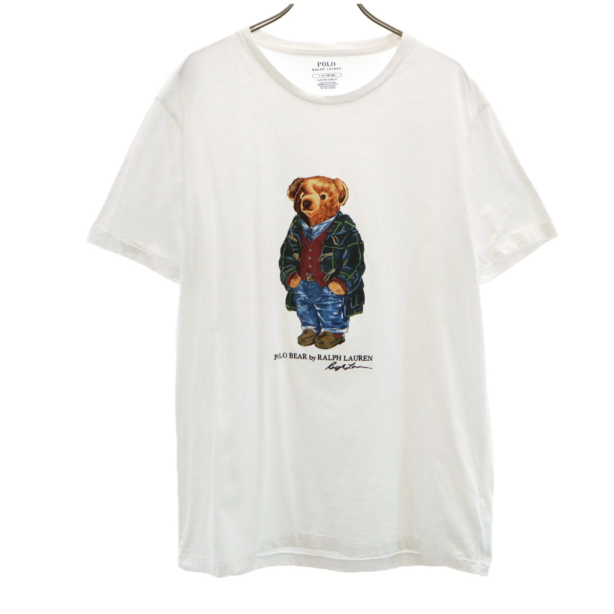 POLO RALPH LAUREN ポロラルフローレン ポロベア 半袖 Tシャツ L ホワイト カスタムスリムフィット メンズ