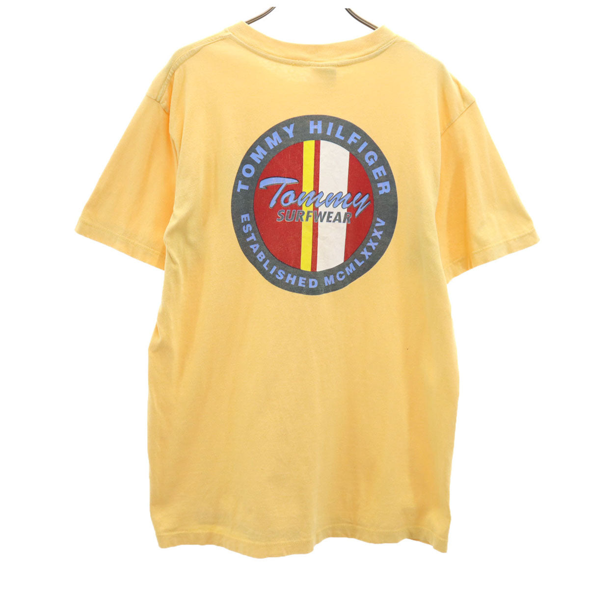 TOMMY HILFIGER トミーヒルフィガー USA製 オールド 半袖 Tシャツ XL イエロー メンズ