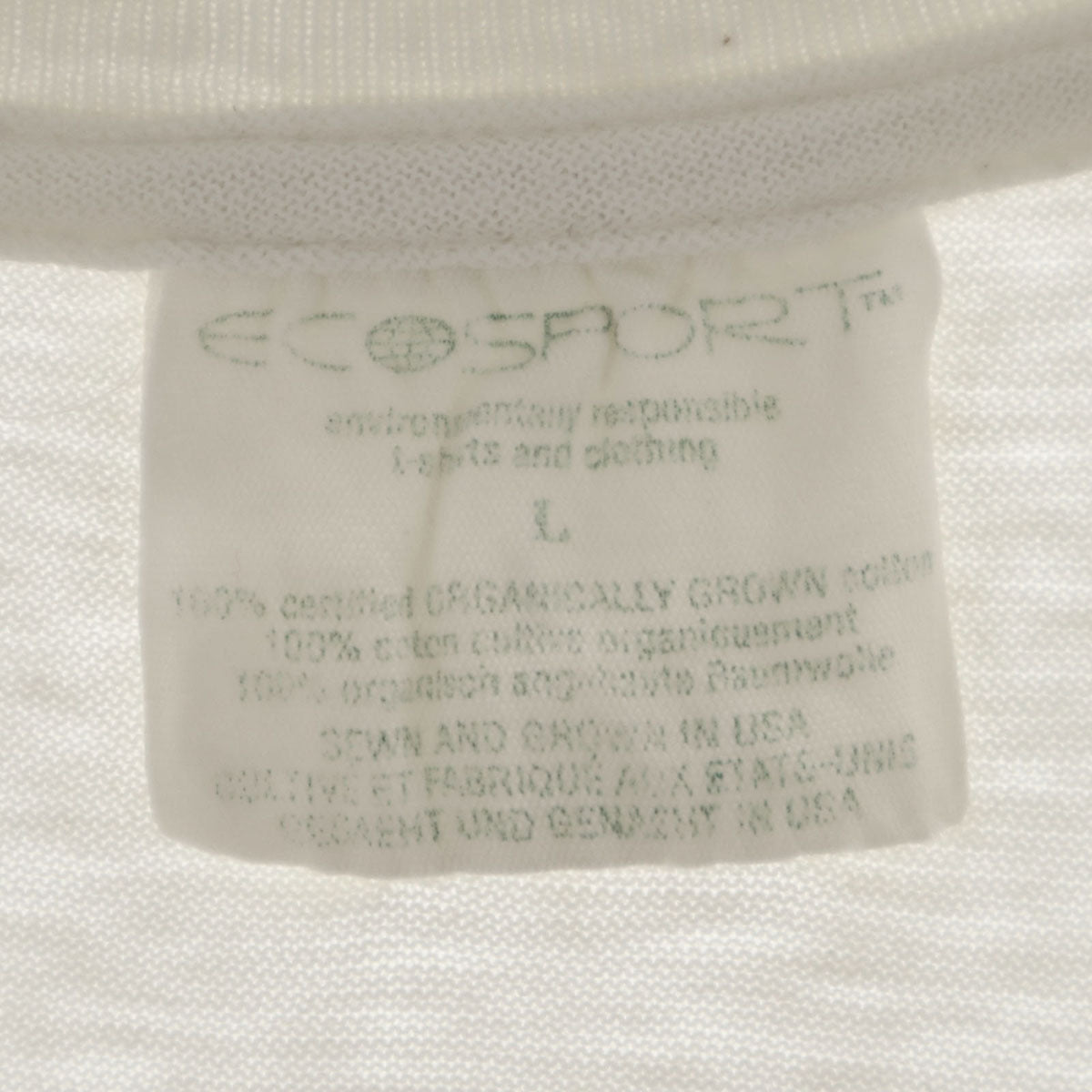 ECO SPORTS エコスポーツ 90s オールド 半袖 Tシャツ L 白 メンズ