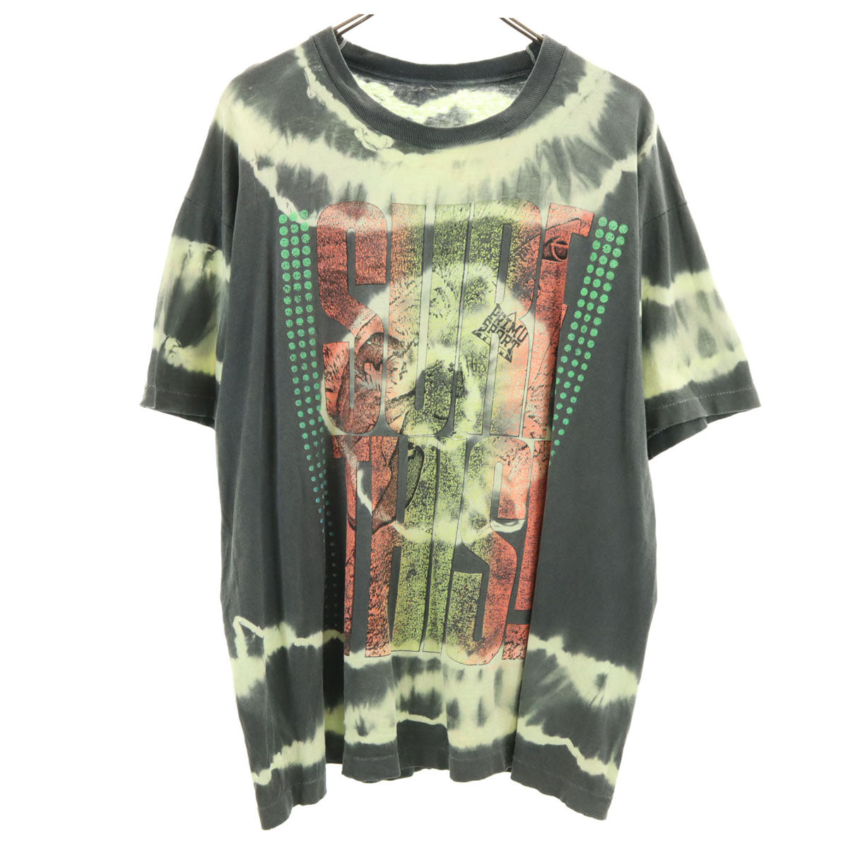 90s オールド タイダイ柄 半袖 Tシャツ グレー系 シングルステッチ メンズ