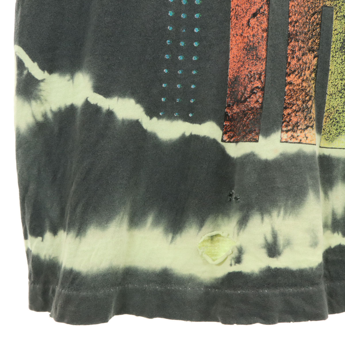 90s オールド タイダイ柄 半袖 Tシャツ グレー系 シングルステッチ メンズ
