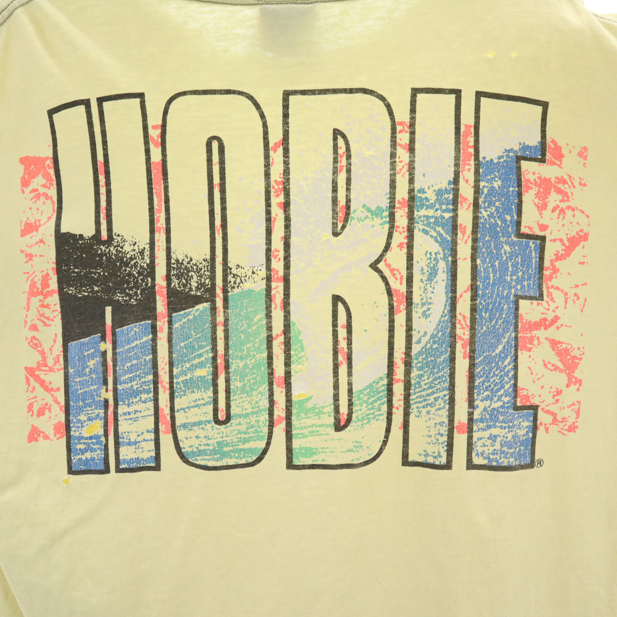 HOBIE ホビー 90s USA製 オールド 半袖 Tシャツ L イエロー系 シングルステッチ メンズ