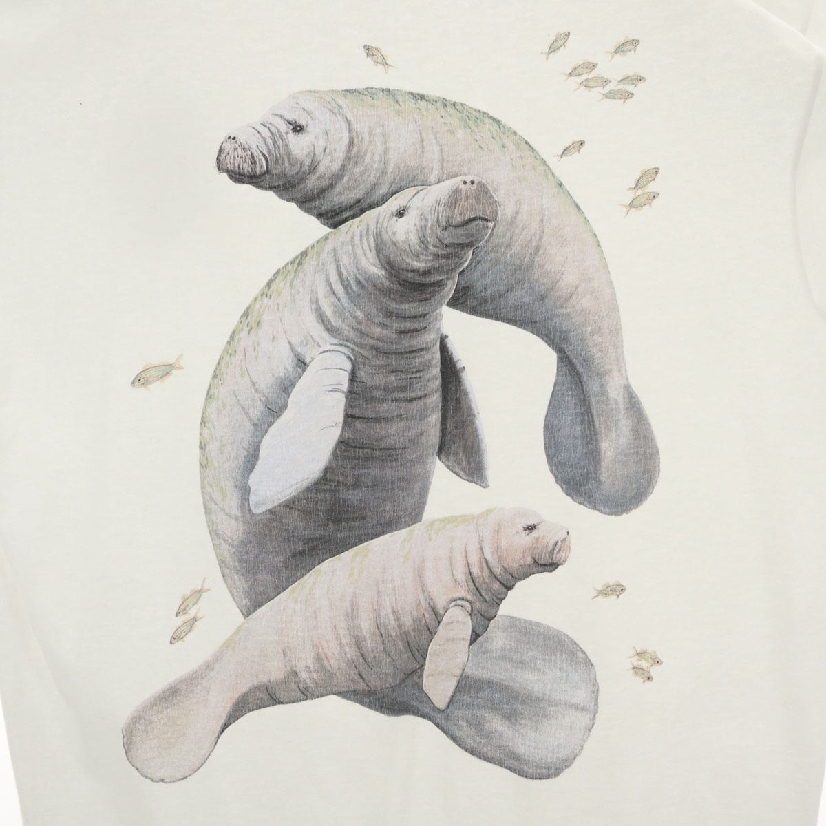 ONEITA オニータ 90s オールド バック マナティプリント 半袖 Tシャツ L ホワイト シングルステッチ メンズ