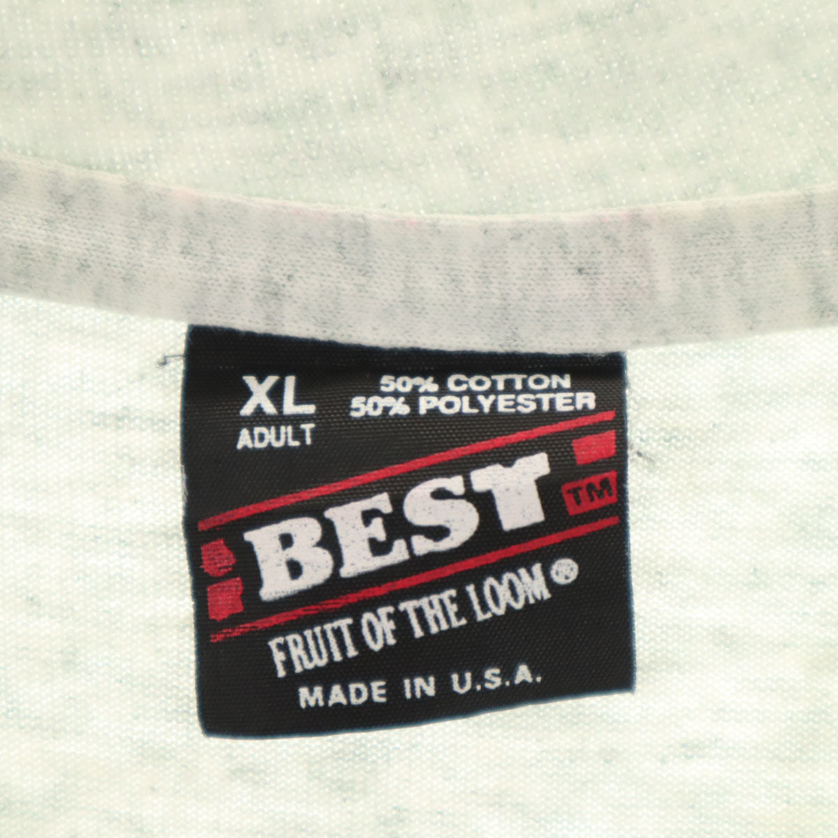 FRUIT OF THE LOOM BEST フルーツオブザルーム ベスト 90s USA製 オールド 半袖 Tシャツ XL グレー シングルステッチ メンズ