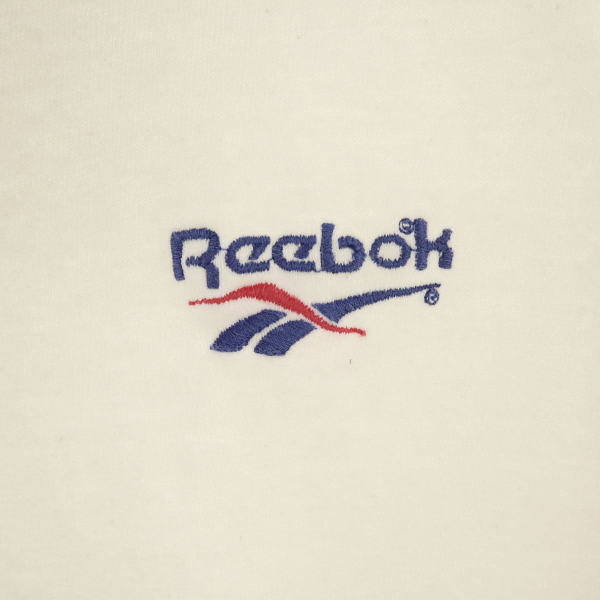 Reebok リーボック 90s オールド 5分袖 ヘンリーネック カットソー L オフホワイト シングルステッチ メンズ