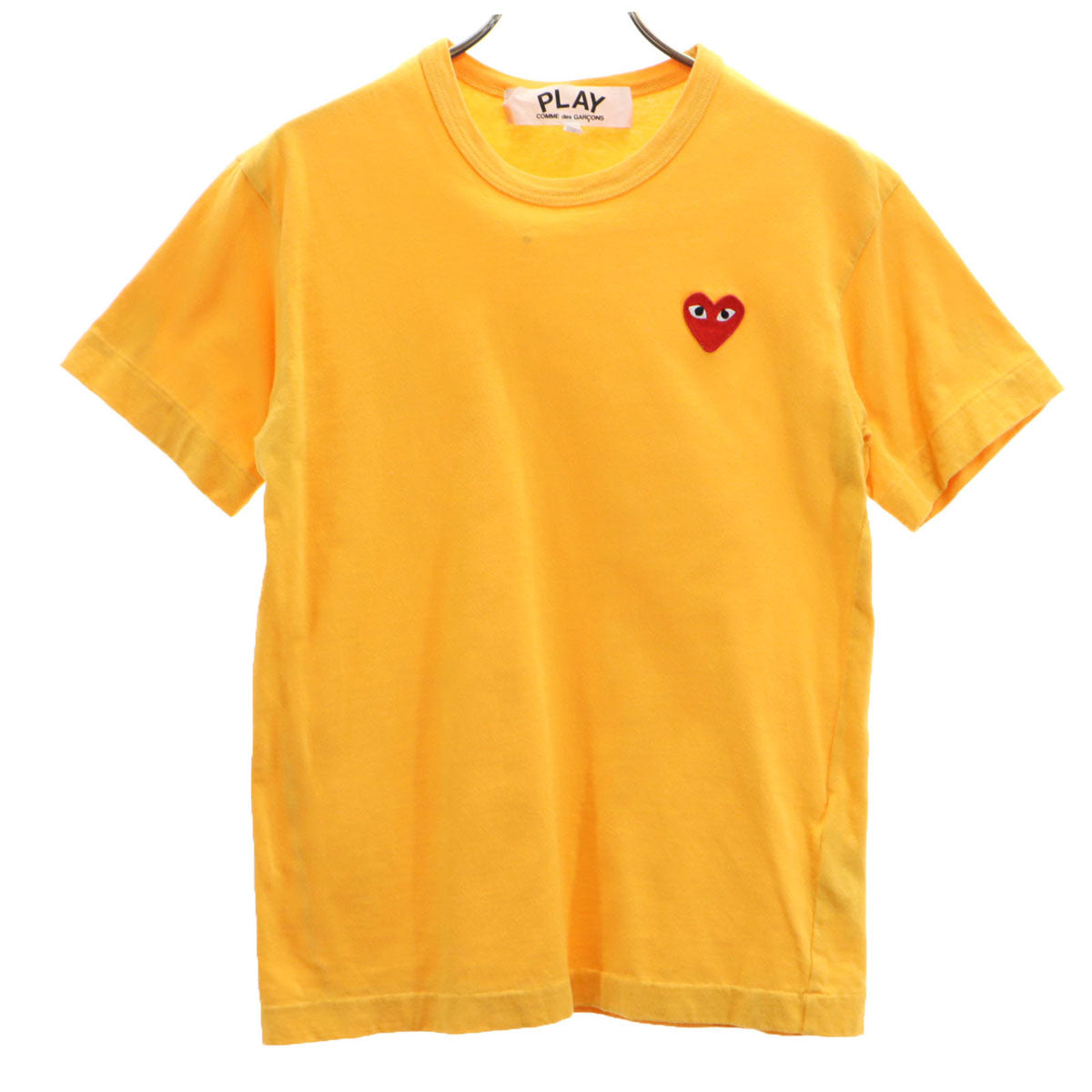 PLAY COMME des GARCONS プレイコムデギャルソン 2017年 日本製 半袖 Tシャツ S 山吹色 レディース