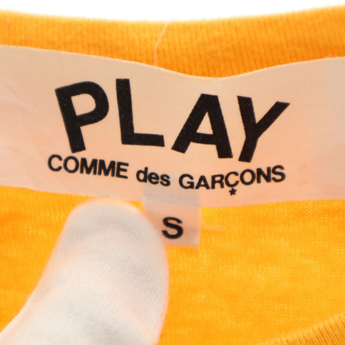 PLAY COMME des GARCONS プレイコムデギャルソン 2017年 日本製 半袖 Tシャツ S 山吹色 レディース