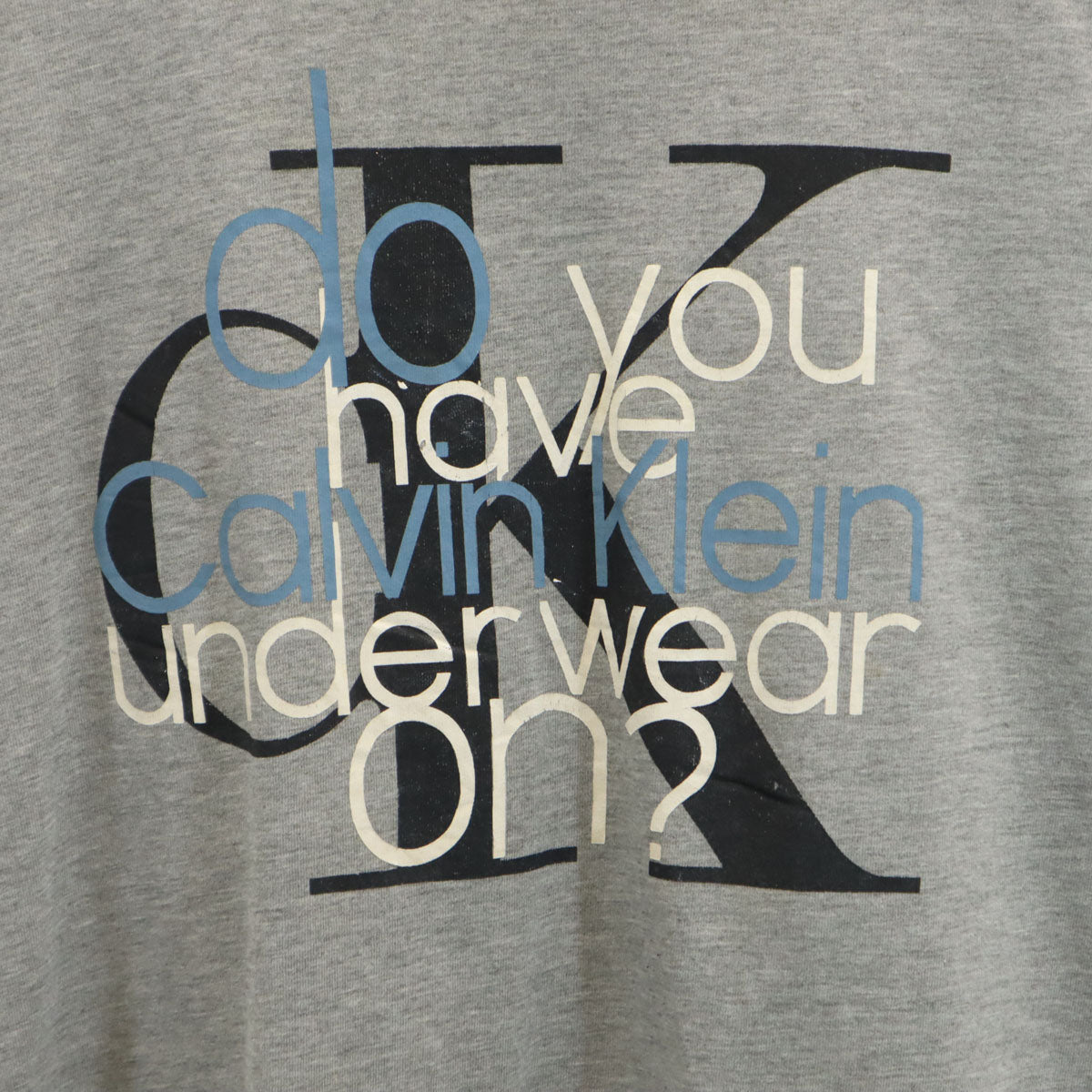 CK CALVIN KLEIN シーケーカルバンクライン 90s USA製 オールド 半袖 Tシャツ L グレー メンズ