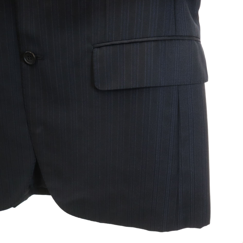 BURBERRY LONDON バーバリーロンドン 三陽商会 日本製 ストライプ柄 スーツ 上下 セットアップ A5 チャコールグレー メンズ