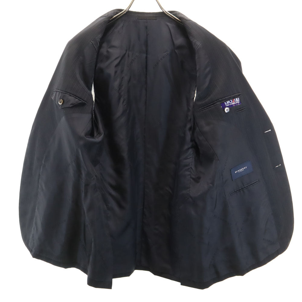 BURBERRY LONDON バーバリーロンドン 三陽商会 日本製 ストライプ柄 スーツ 上下 セットアップ A5 チャコールグレー メンズ