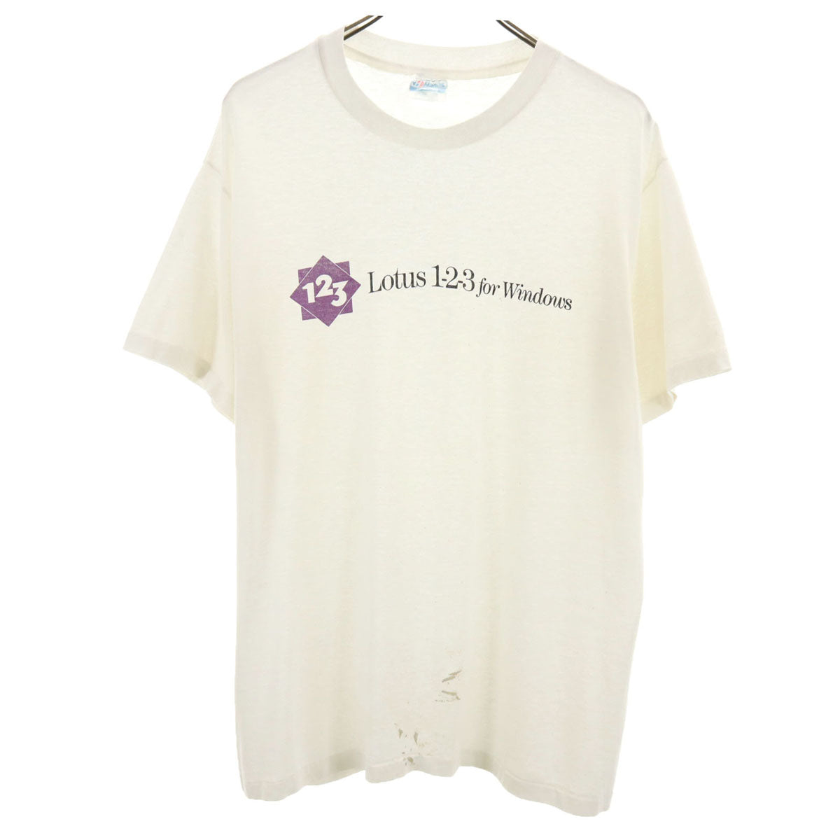 Hanes ヘインズ 90s USA製 オールド 半袖 Tシャツ L 白 シングルステッチ メンズ