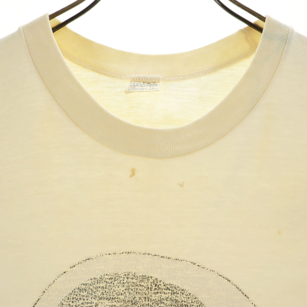 JC PENNEY ジェーシーペニー 70s 80s ヴィンテージ 半袖 Tシャツ 16 クリームイエロー色 メンズ