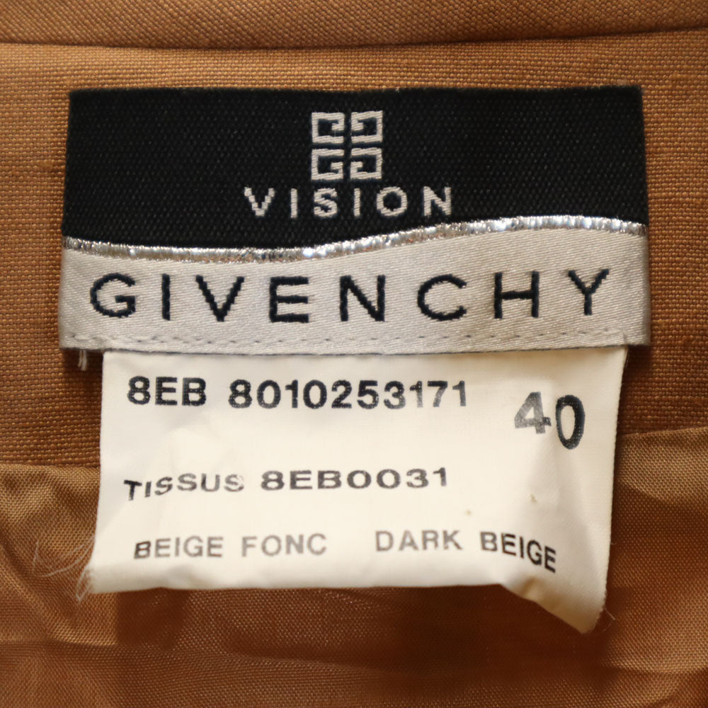 GIVENCHY ジバンシィ フランス製 スカートスーツ 上下 セットアップ 40 ダークベージュ レディース