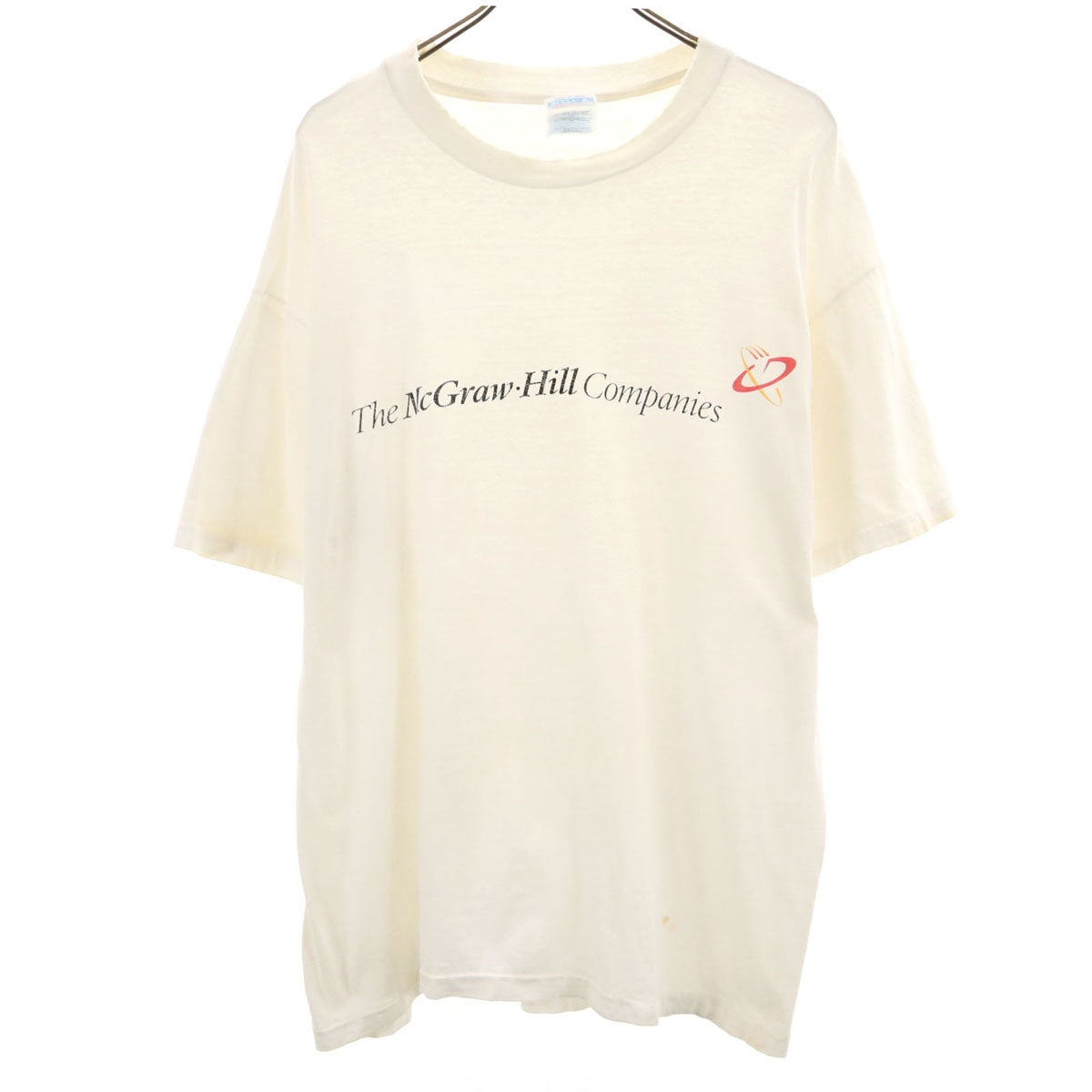 Hanes ヘインズ 90s USA製 オールド 半袖 Tシャツ XL オフホワイト シングルステッチ メンズ