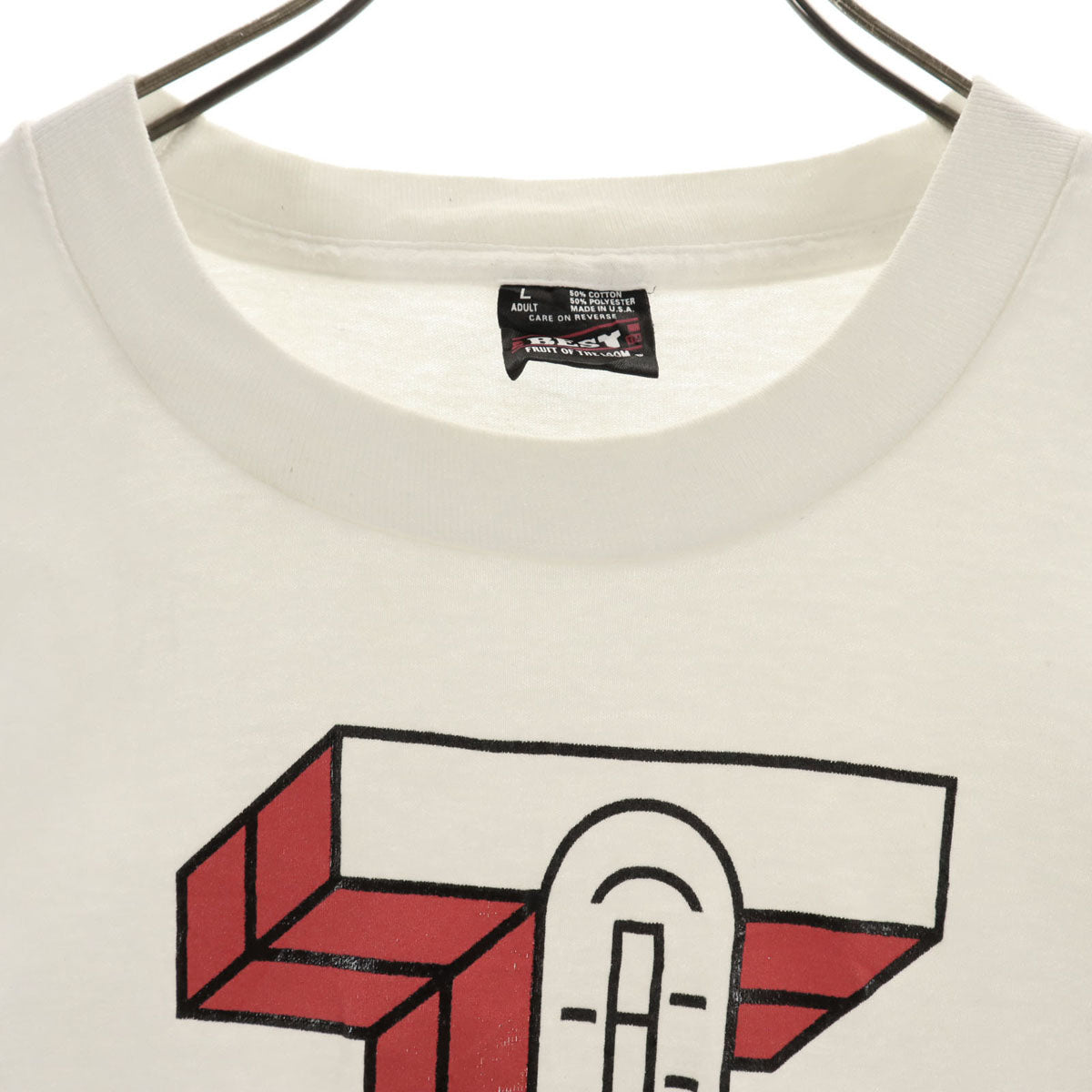 FRUIT OF THE LOOM BEST フルーツオブザルーム ベスト 90s USA製 オールド 半袖 Tシャツ L ホワイト シングルステッチ メンズ
