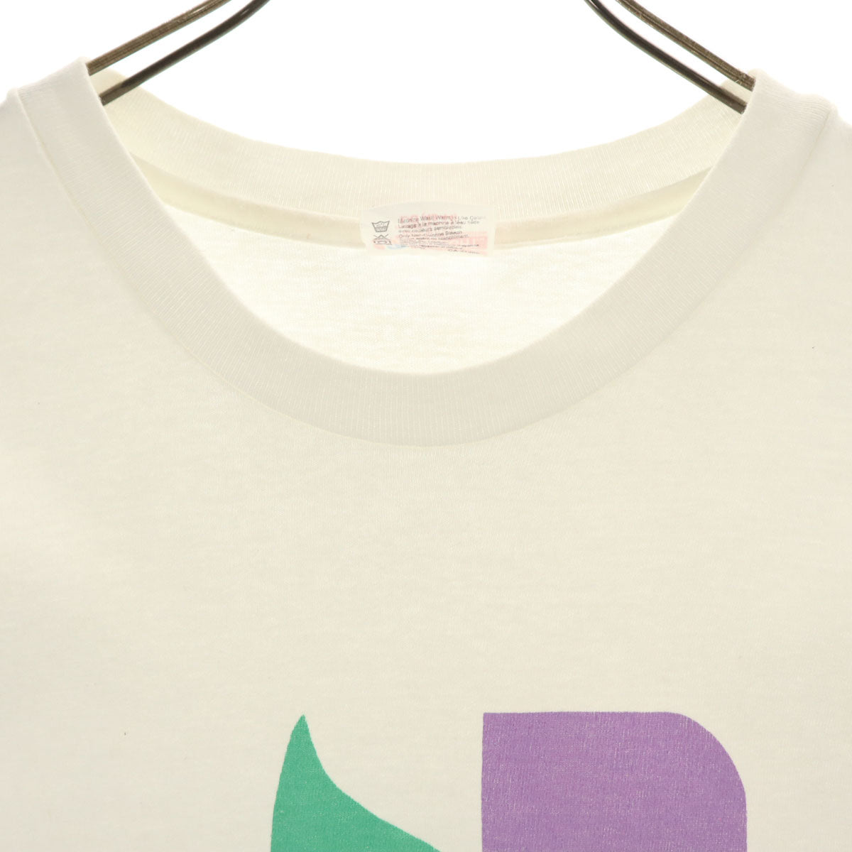 Hanes ヘインズ 90s USA製 オールド 半袖 ヘビーウェイト Tシャツ L ホワイト シングルステッチ メンズ