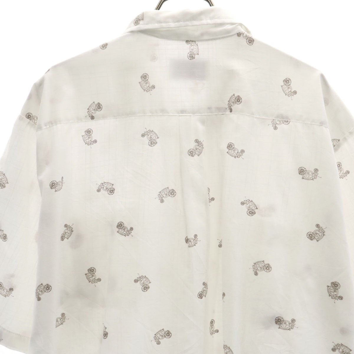 BIG DONLIN ビッグドンリン 80s USA製 ヴィンテージ 馬車柄 半袖 シャツ XL ホワイト メンズ