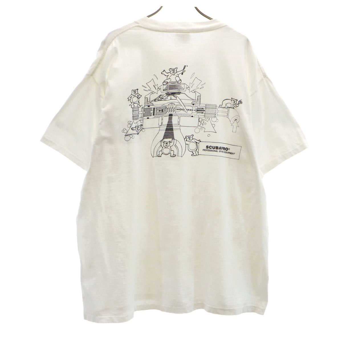 ONEITA オニータ 90s USA製 オールド バックプリント 半袖 Tシャツ XL ホワイト 企業モノ シングルステッチ メンズ