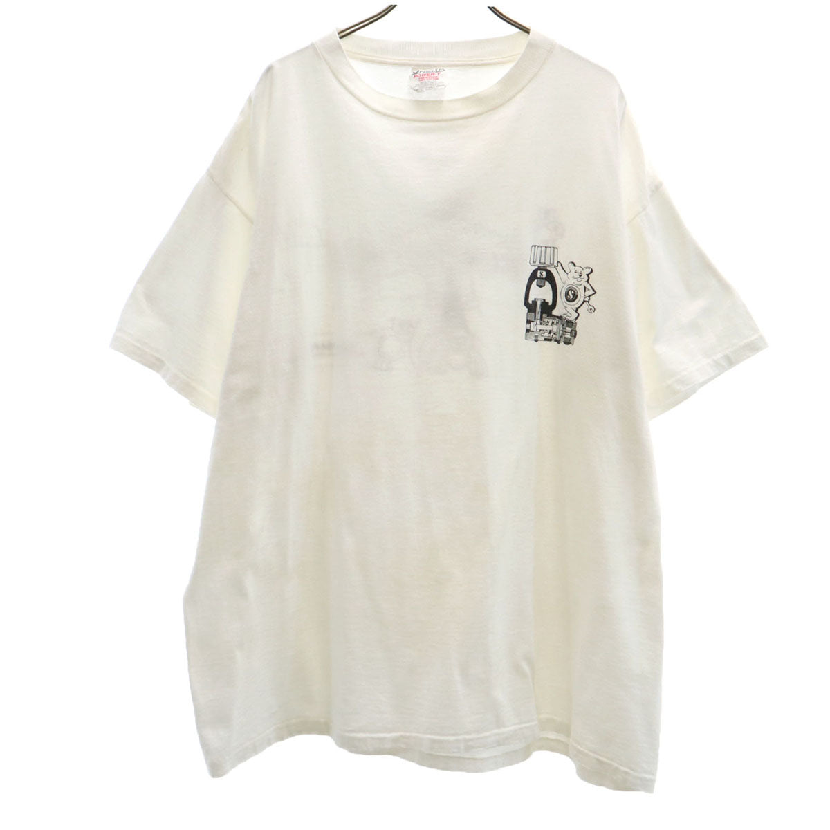 ONEITA オニータ 90s USA製 オールド バックプリント 半袖 Tシャツ XL ホワイト 企業モノ シングルステッチ メンズ