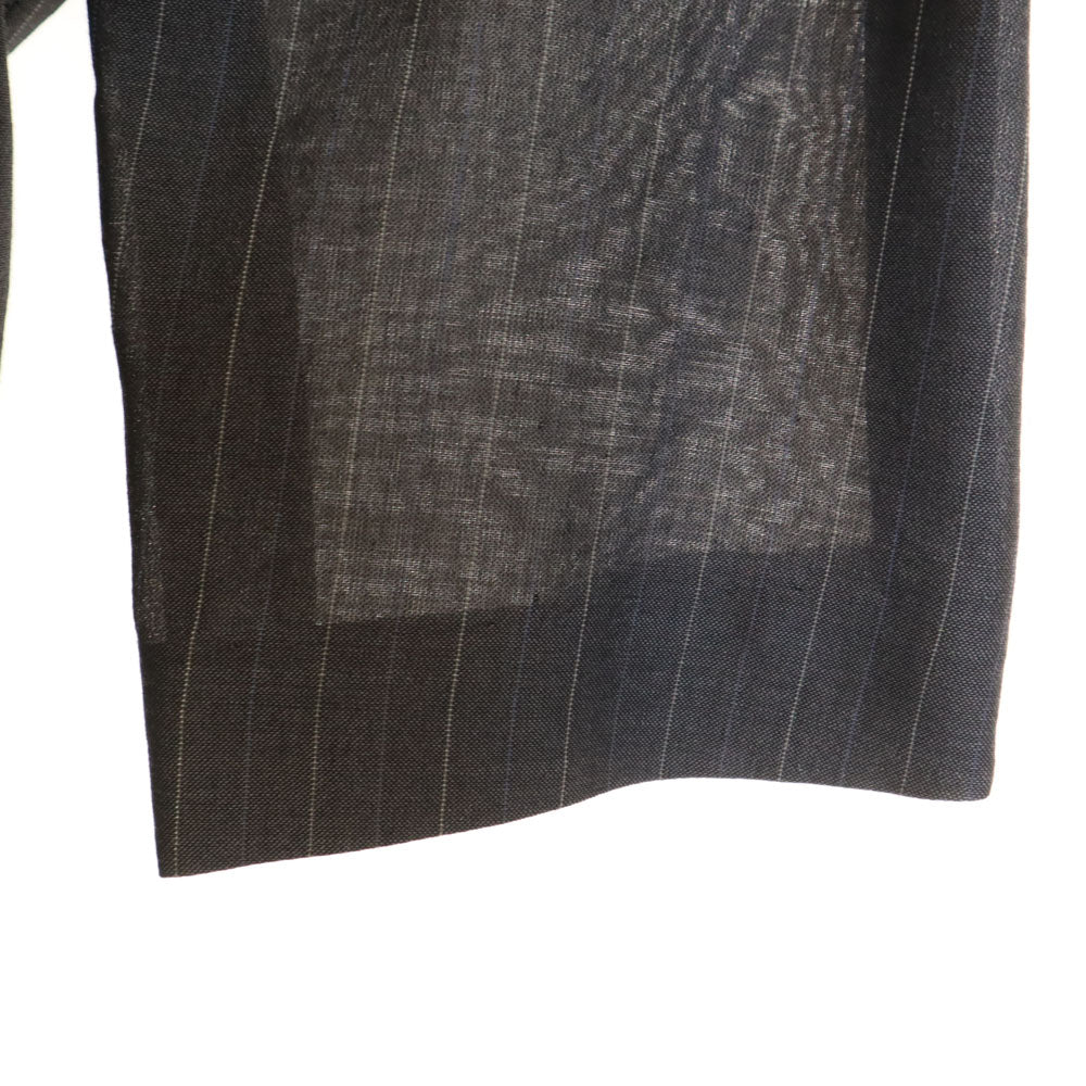 Yohji Yamamoto ヨウジヤマモト 日本製 ストライプ柄 コート 上下 セットアップ 1/3 グレー レディース