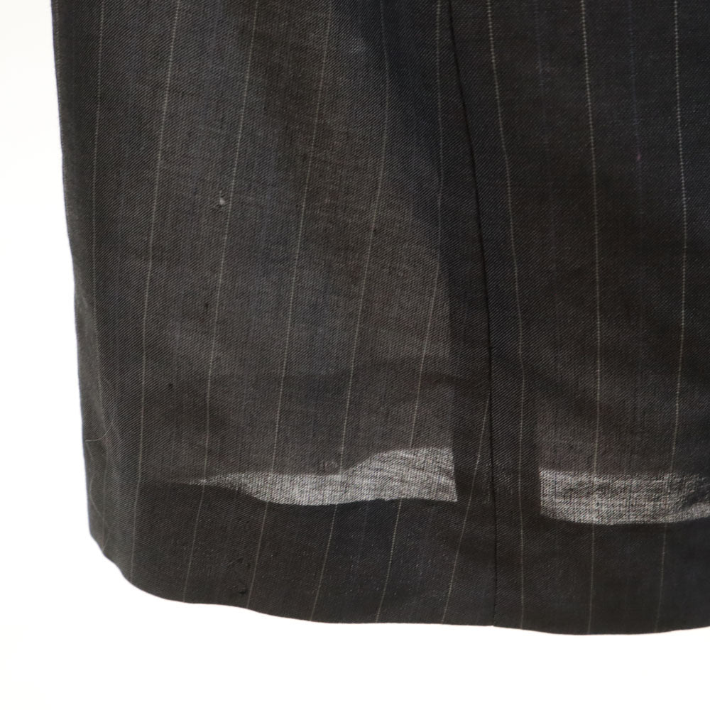 Yohji Yamamoto ヨウジヤマモト 日本製 ストライプ柄 コート 上下 セットアップ 1/3 グレー レディース