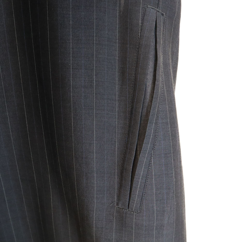 Yohji Yamamoto ヨウジヤマモト 日本製 ストライプ柄 コート 上下 セットアップ 1/3 グレー レディース