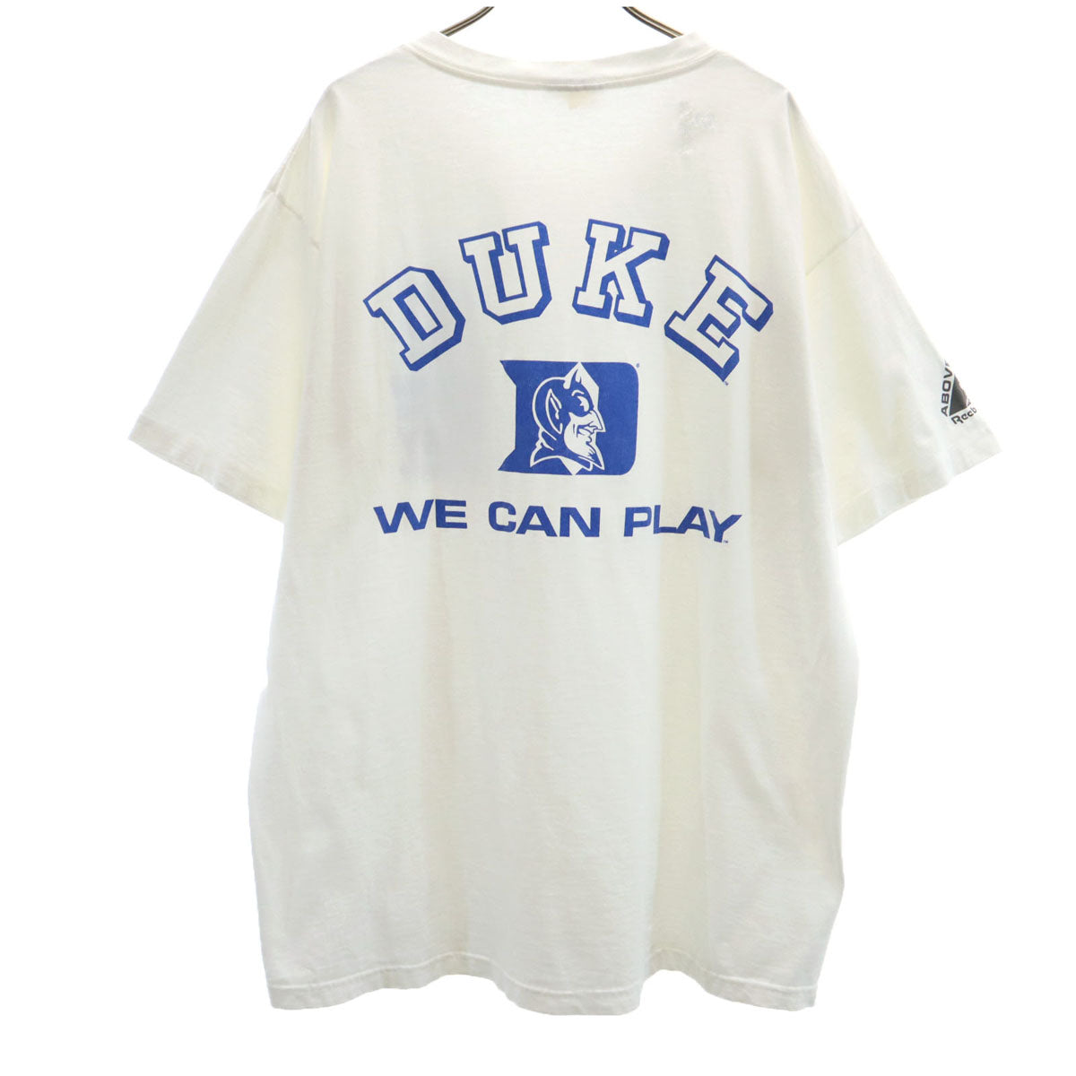 Reebok リーボック 90s USA製 オールド DUKE カレッジ 半袖 Tシャツ XL ホワイト メンズ