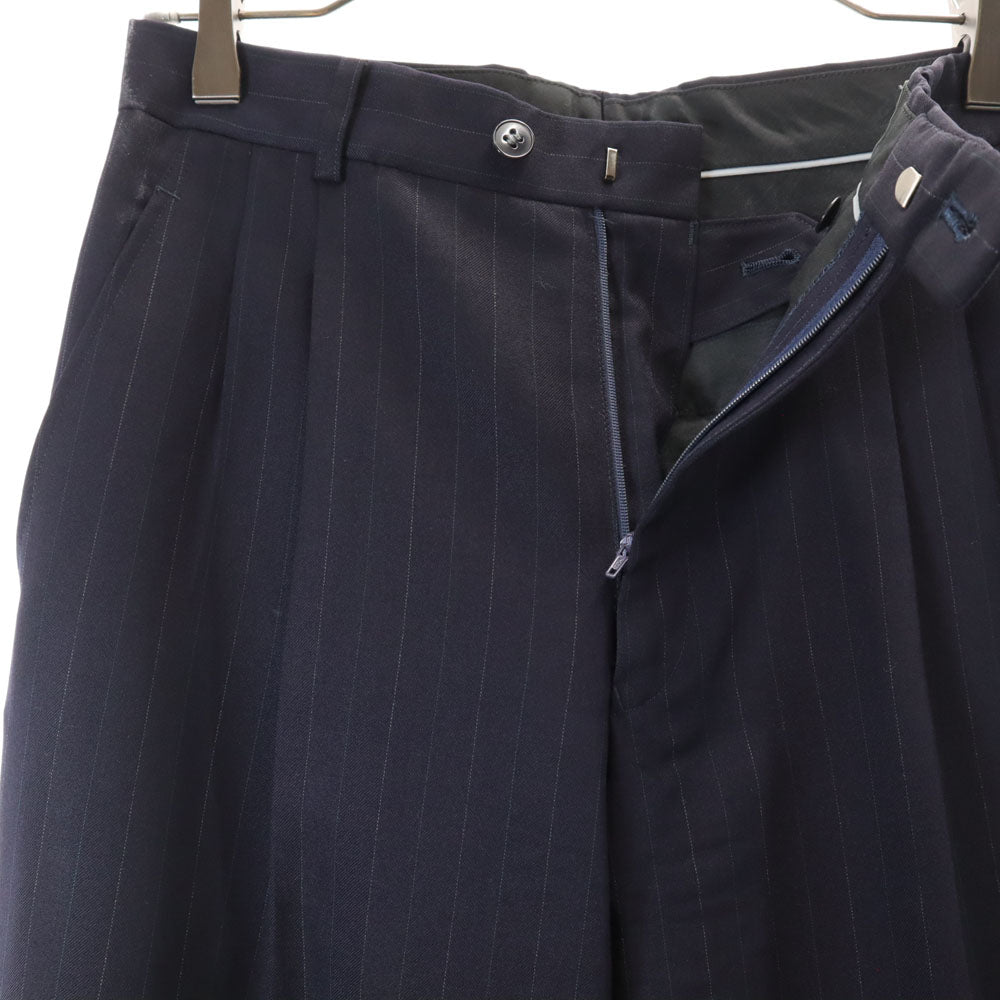 Christian Dior MONSIEUR クリスチャンディオール ムッシュ 90s オールド ストライプ柄 スーツ 上下 セットアップ YA4 ネイビー メンズ