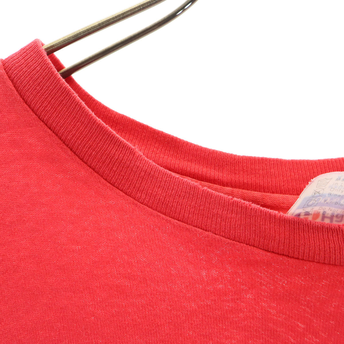 Hanes ヘインズ 80s USA製 ヴィンテージ 半袖 Tシャツ XL レッド シングルステッチ メンズ