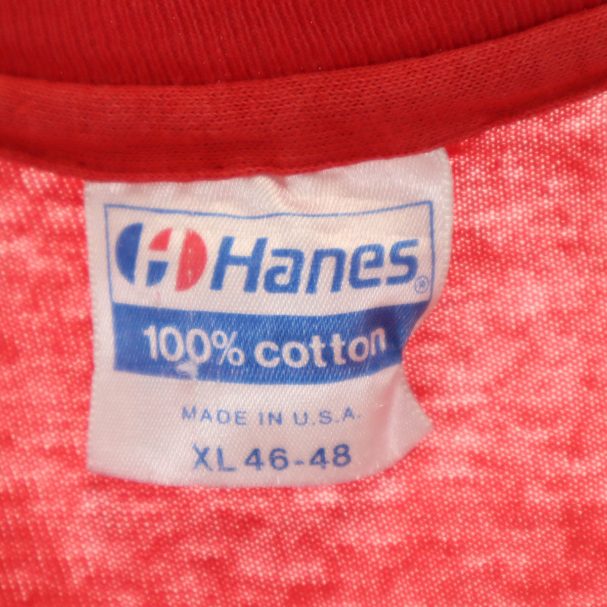Hanes ヘインズ 80s USA製 ヴィンテージ 半袖 Tシャツ XL レッド シングルステッチ メンズ