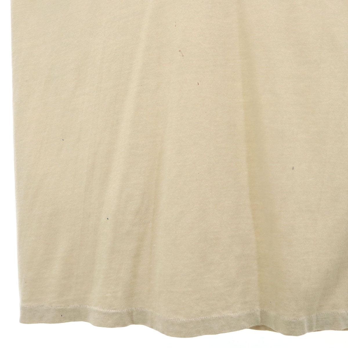 80s 90s オールド 半袖 Vネック Tシャツ ベージュ系 シングルステッチ メンズ