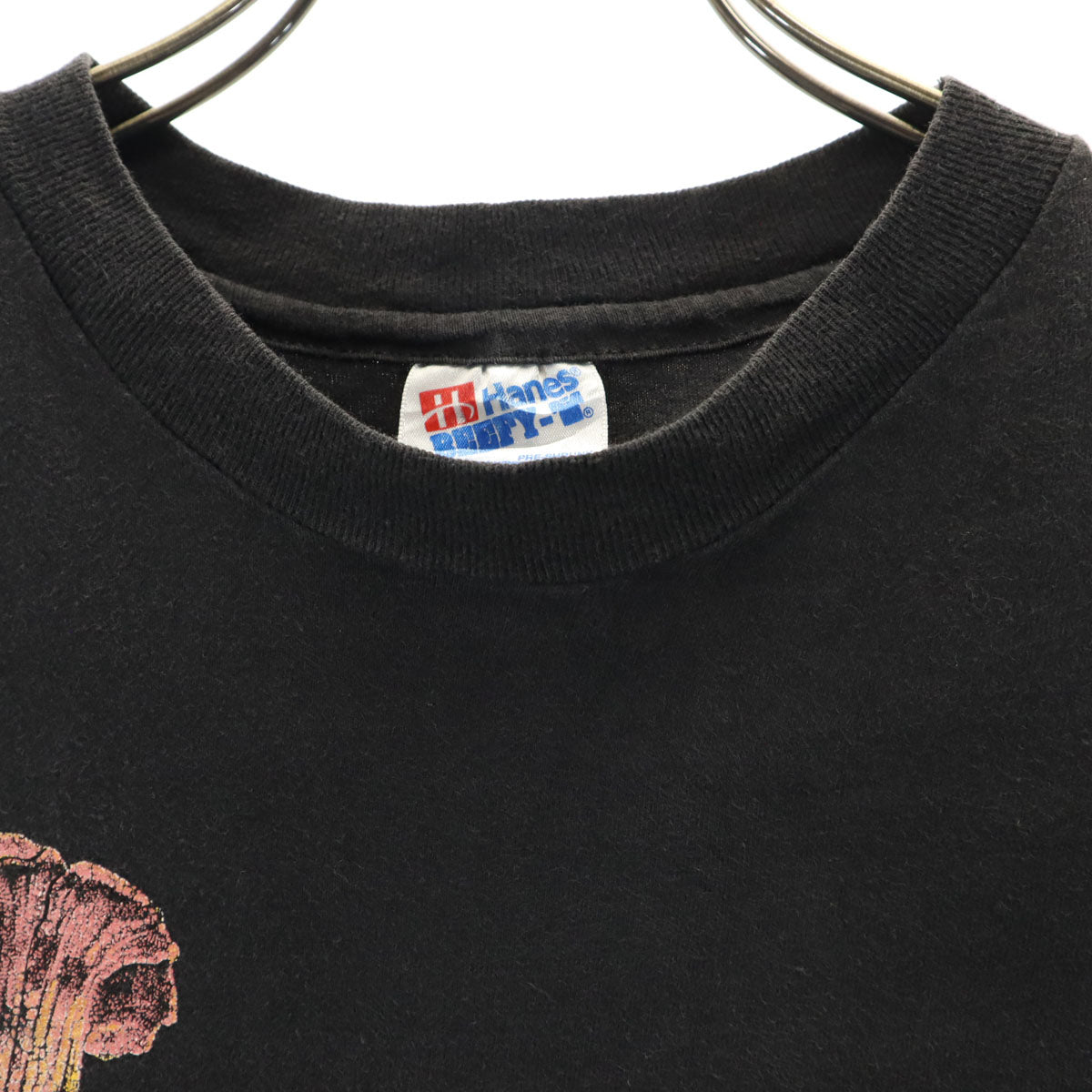 Hanes ヘインズ 90s USA製 オールド ハチドリ プリント 半袖 Tシャツ L チャコール シングルステッチ メンズ