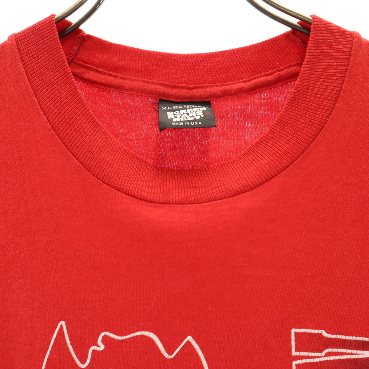 SCREEN STARS BEST スクリーンスターズベスト 90s USA製 オールド NEBRASKA プリント 半袖 Tシャツ XL レッド シングルステッチ メンズ