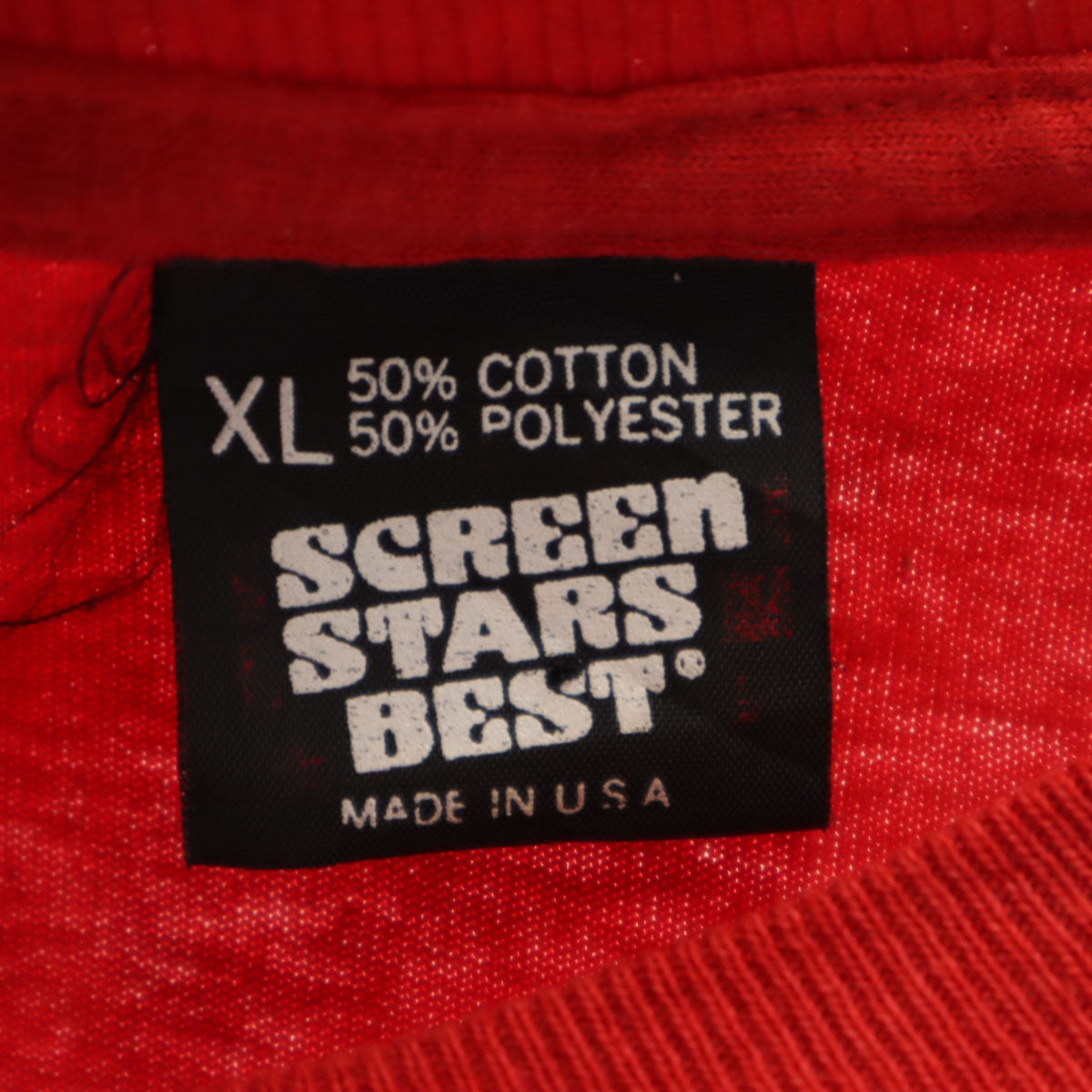 SCREEN STARS BEST スクリーンスターズベスト 90s USA製 オールド NEBRASKA プリント 半袖 Tシャツ XL レッド シングルステッチ メンズ