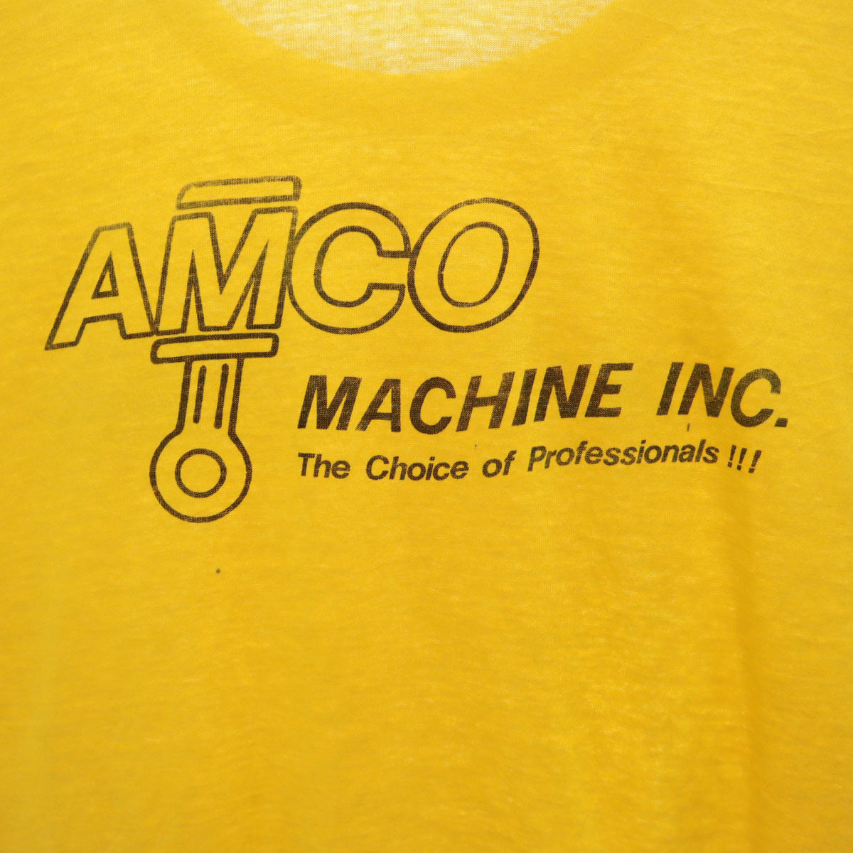 HARVEY WOODS 90s カナダ製 オールド 半袖 Tシャツ L イエロー メンズ