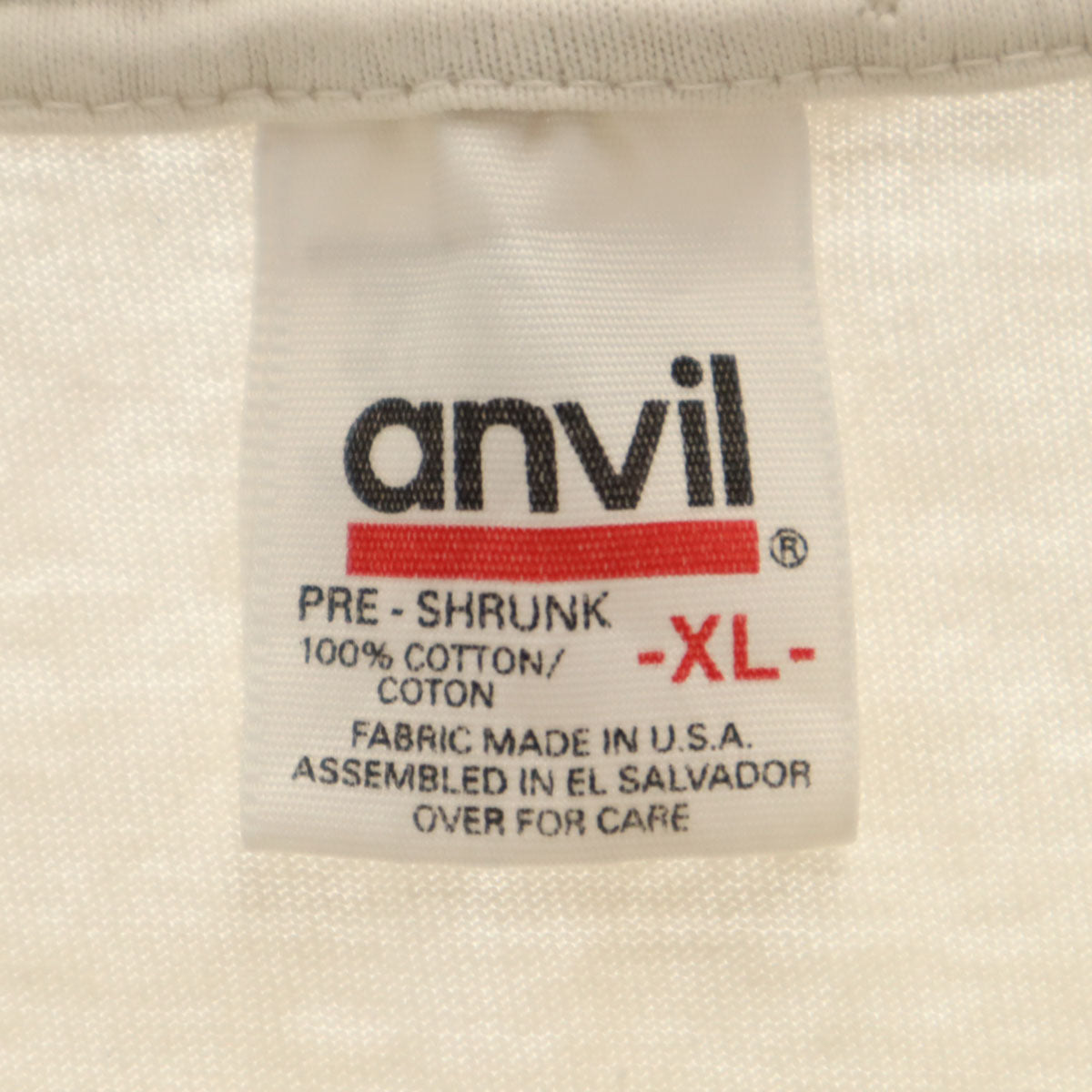 anvil アンヴィル 90s オールド 半袖 Tシャツ XL オフホワイト シングルステッチ メンズ