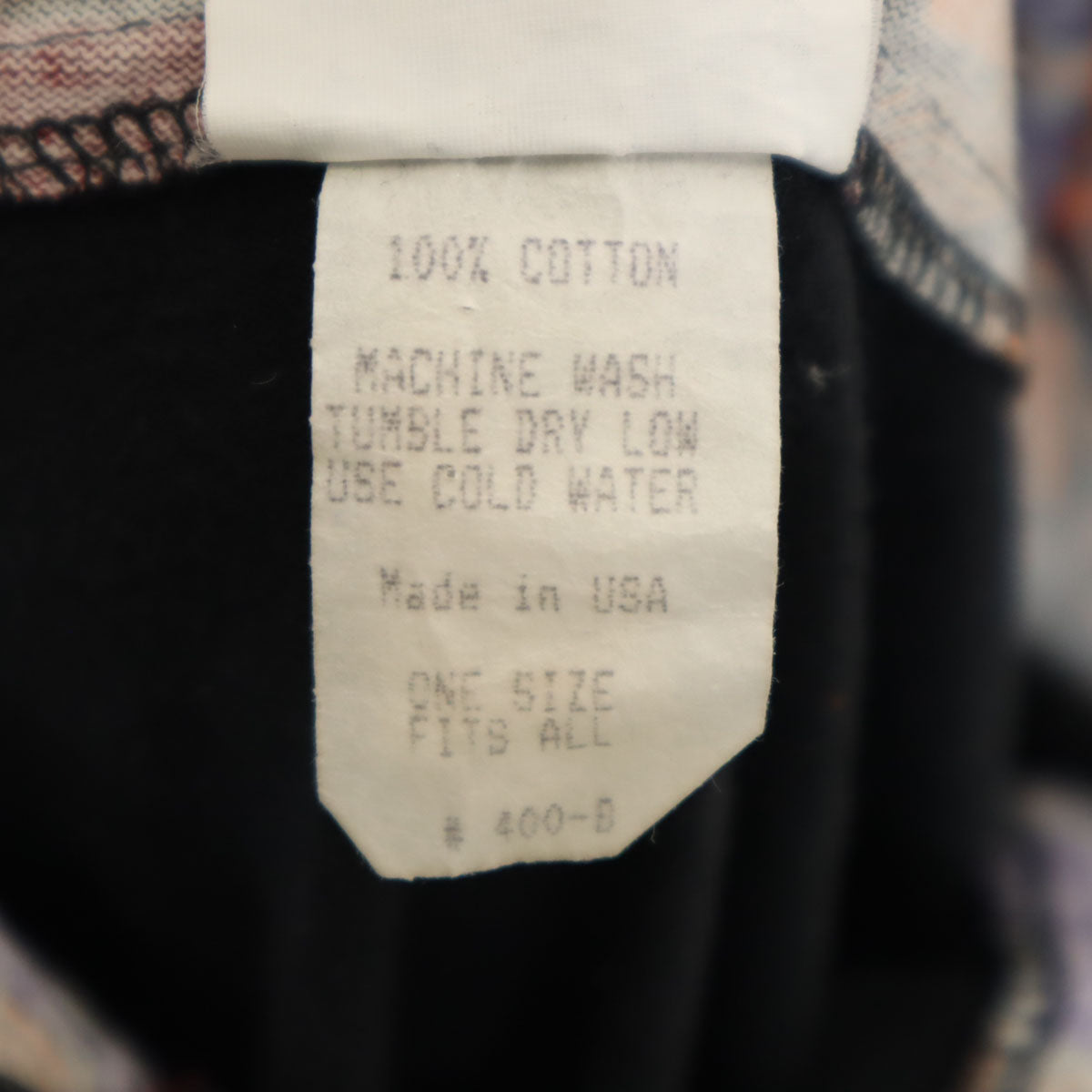 VIVI 90s USA製 オールド エスニック柄切替 7分袖 パーカー 上下 セットアップ ONE SIZE ブラック レディース