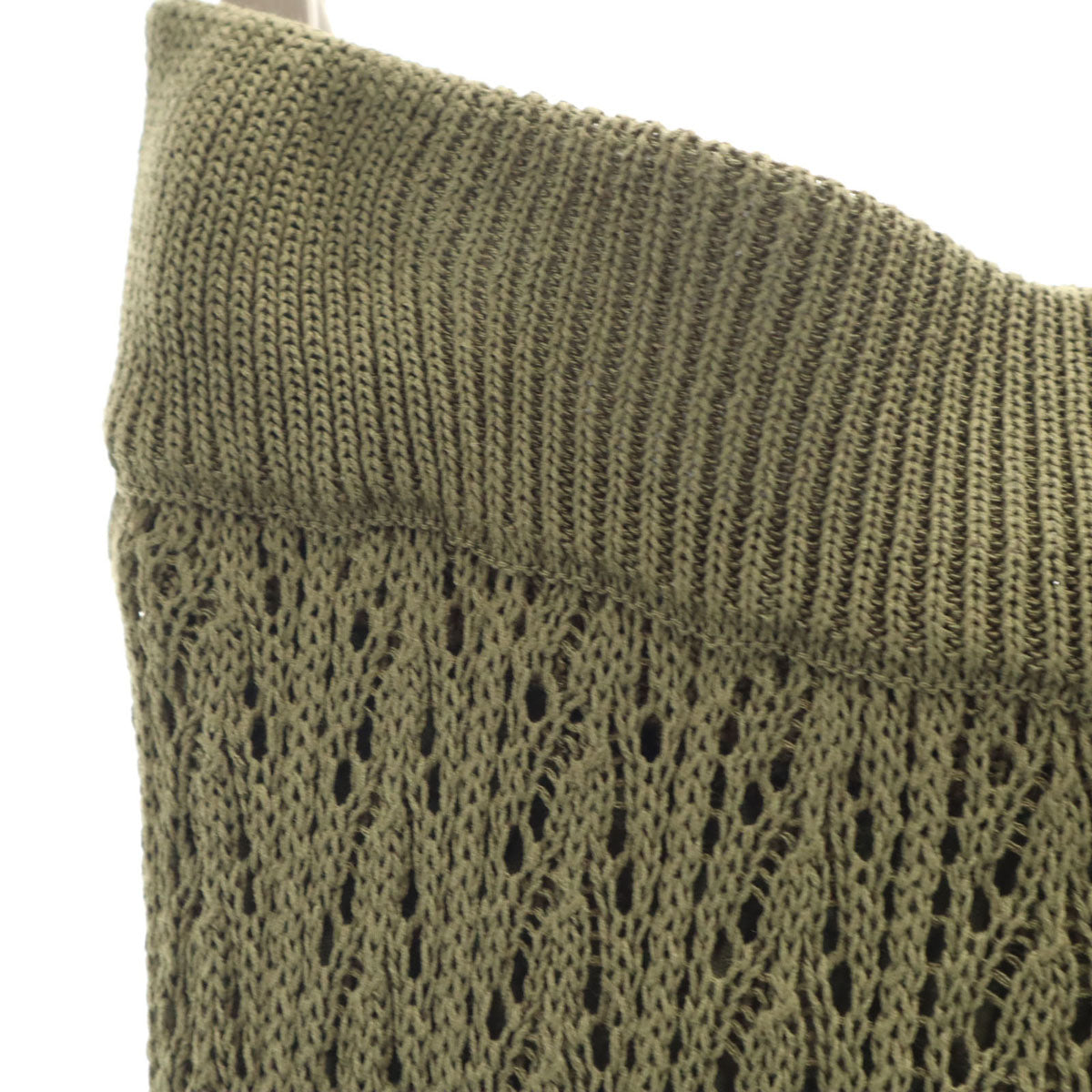 KOH.style コースタイル ノースリーブ サマー ニット 上下 セットアップ F カーキ レディース