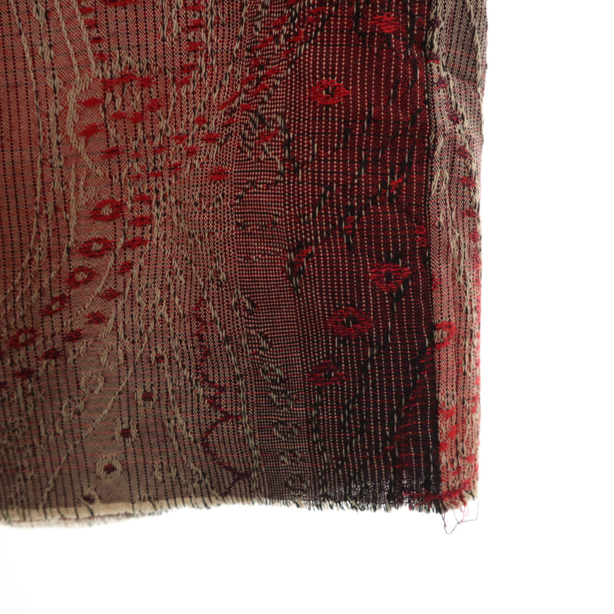 Needles ニードルズ 日本製 総柄 半袖 オープンカラーシャツ XL ボルドー メンズ