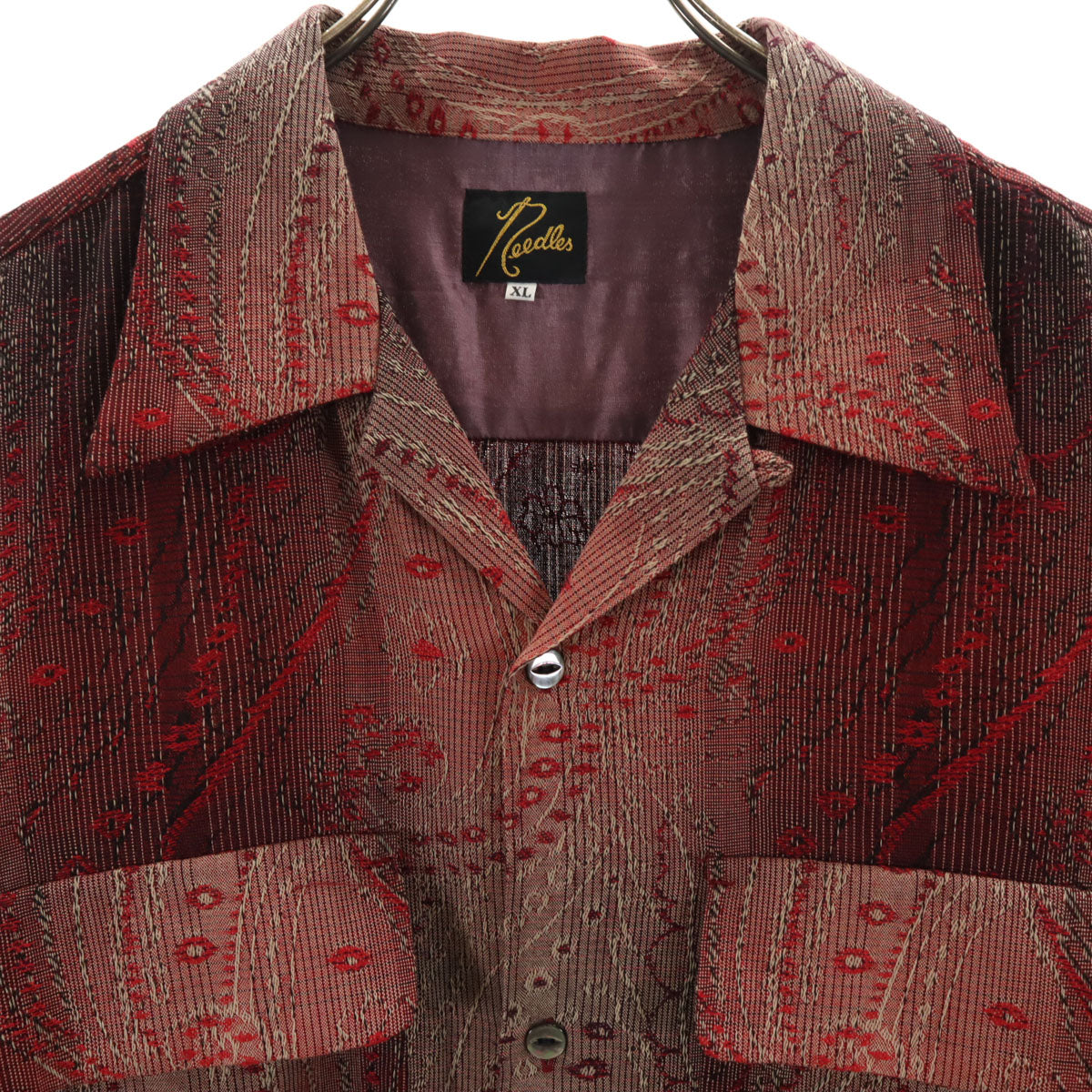 34ニードルス☆総柄最高デザイン オープンカラー半袖シャツ美品 MADE