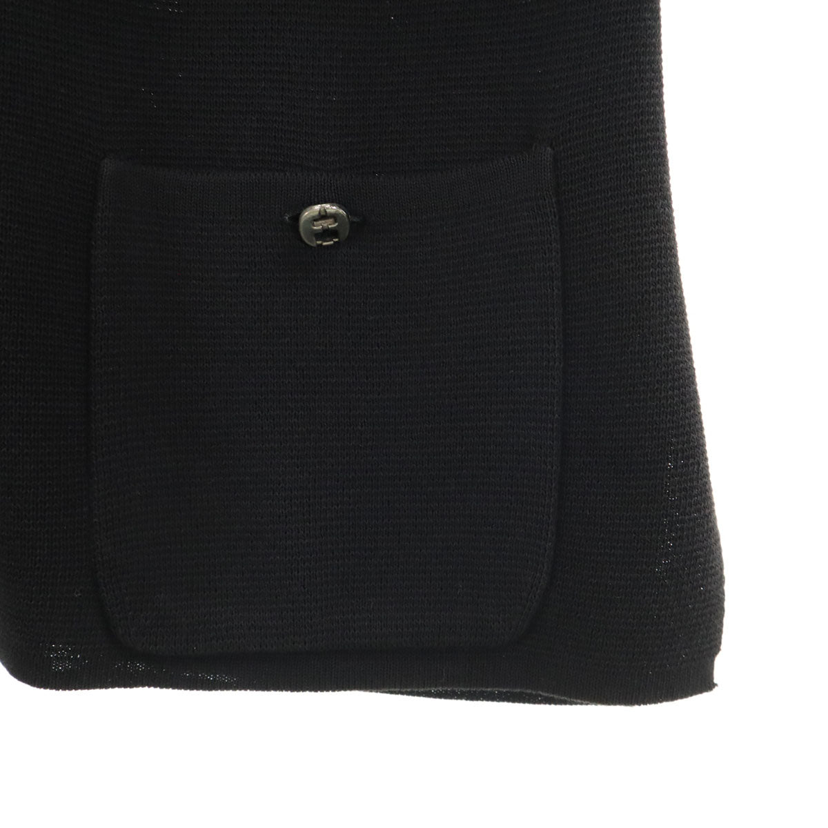 Salvatore Ferragamo サルヴァトーレフェラガモ 90s イタリア製 オールド 半袖 ニットカーディガン M ブラック レディース