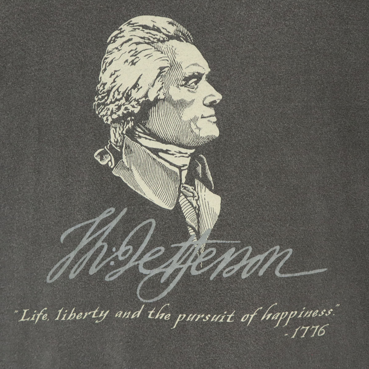 CONFORT COLORS コンフォートカラーズ 第3代アメリカ合衆国大統領 トーマス ジェファーソン 半袖 Tシャツ XL チャコールグレー メンズ
