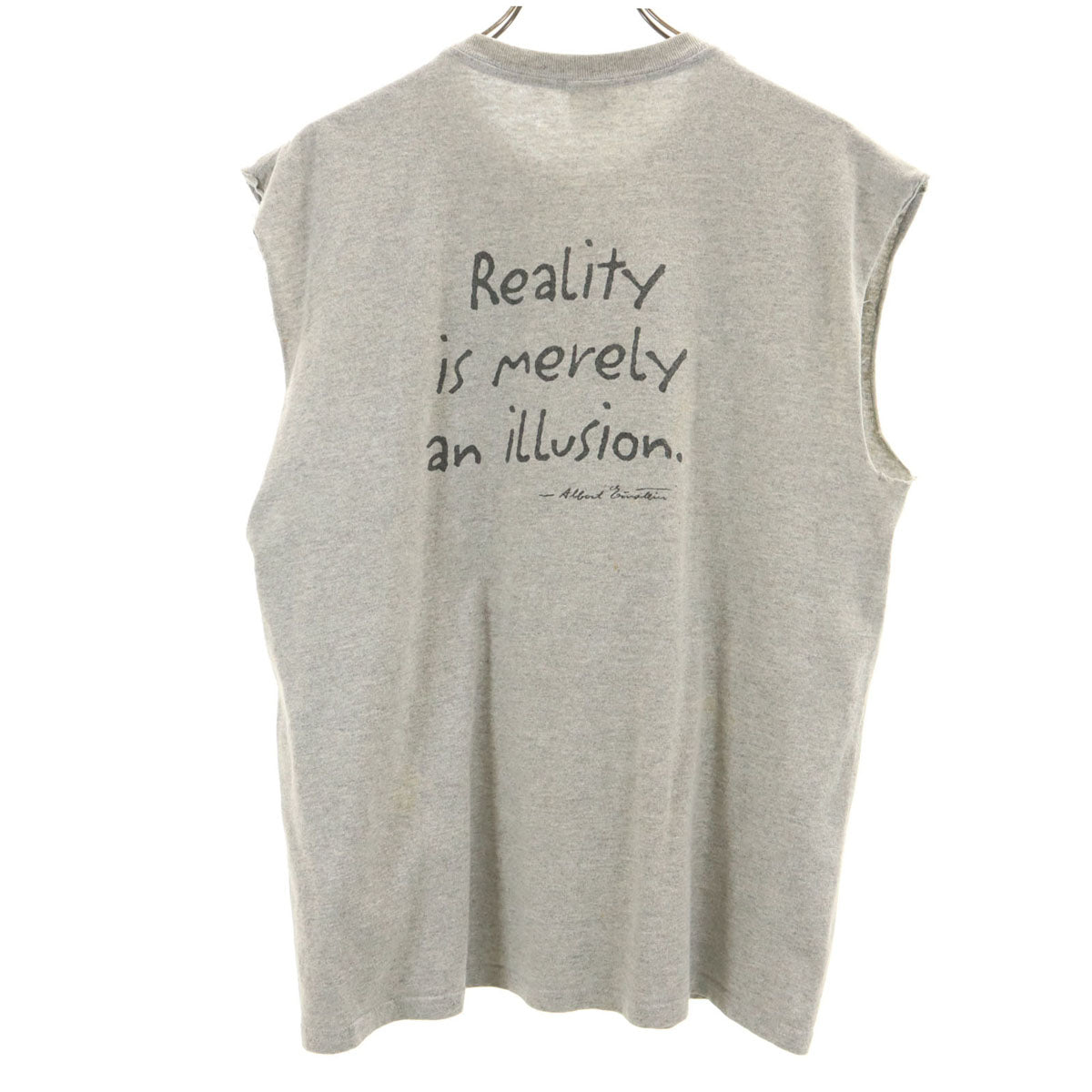GILDAN ギルダン 90s オールド アルベルト アインシュタイン ノースリーブ Tシャツ M グレー メンズ