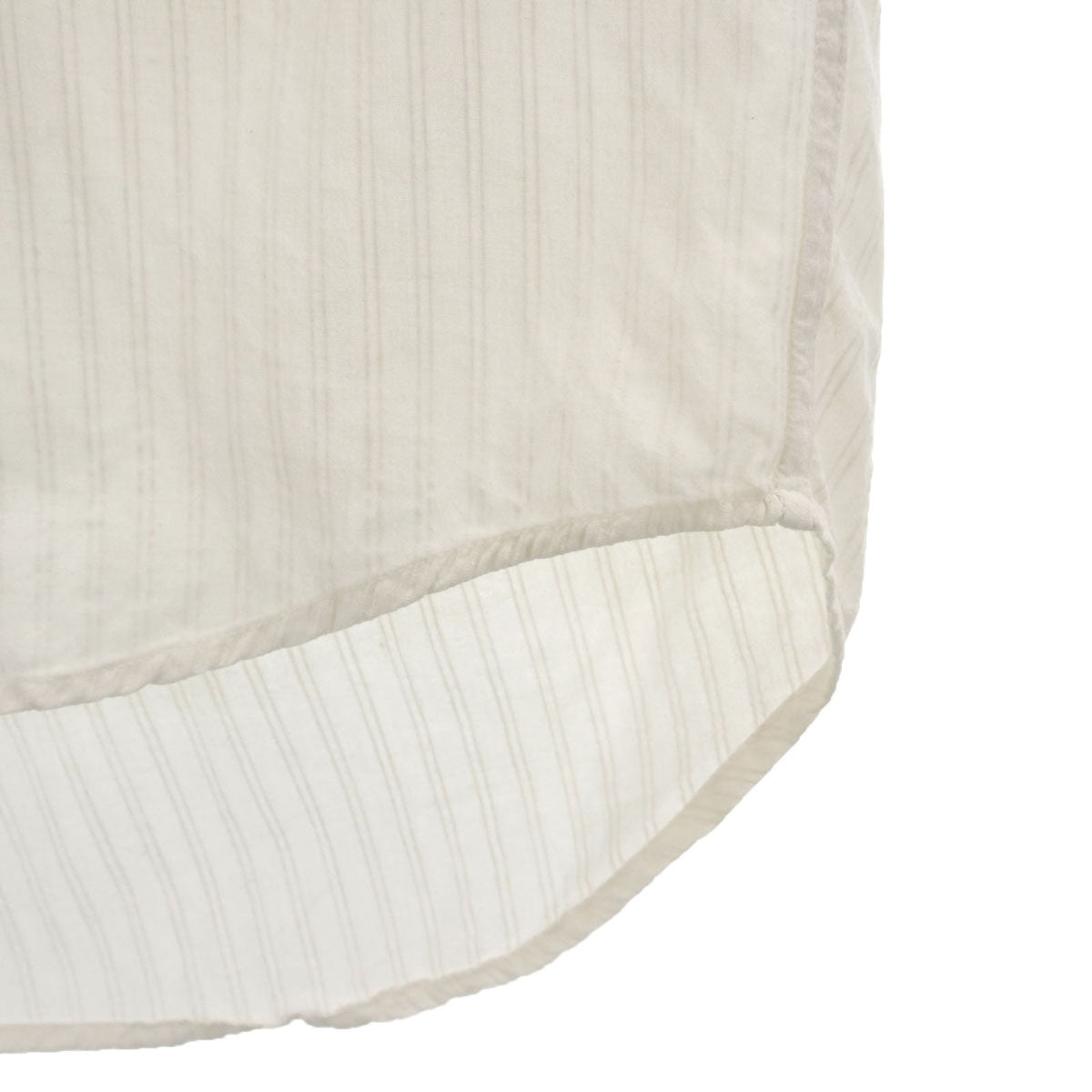 INDISKA インディスカ 80s ヴィンテージ ストライプ柄 長袖 バンドカラーシャツ L アイボリー プルオーバー メンズ