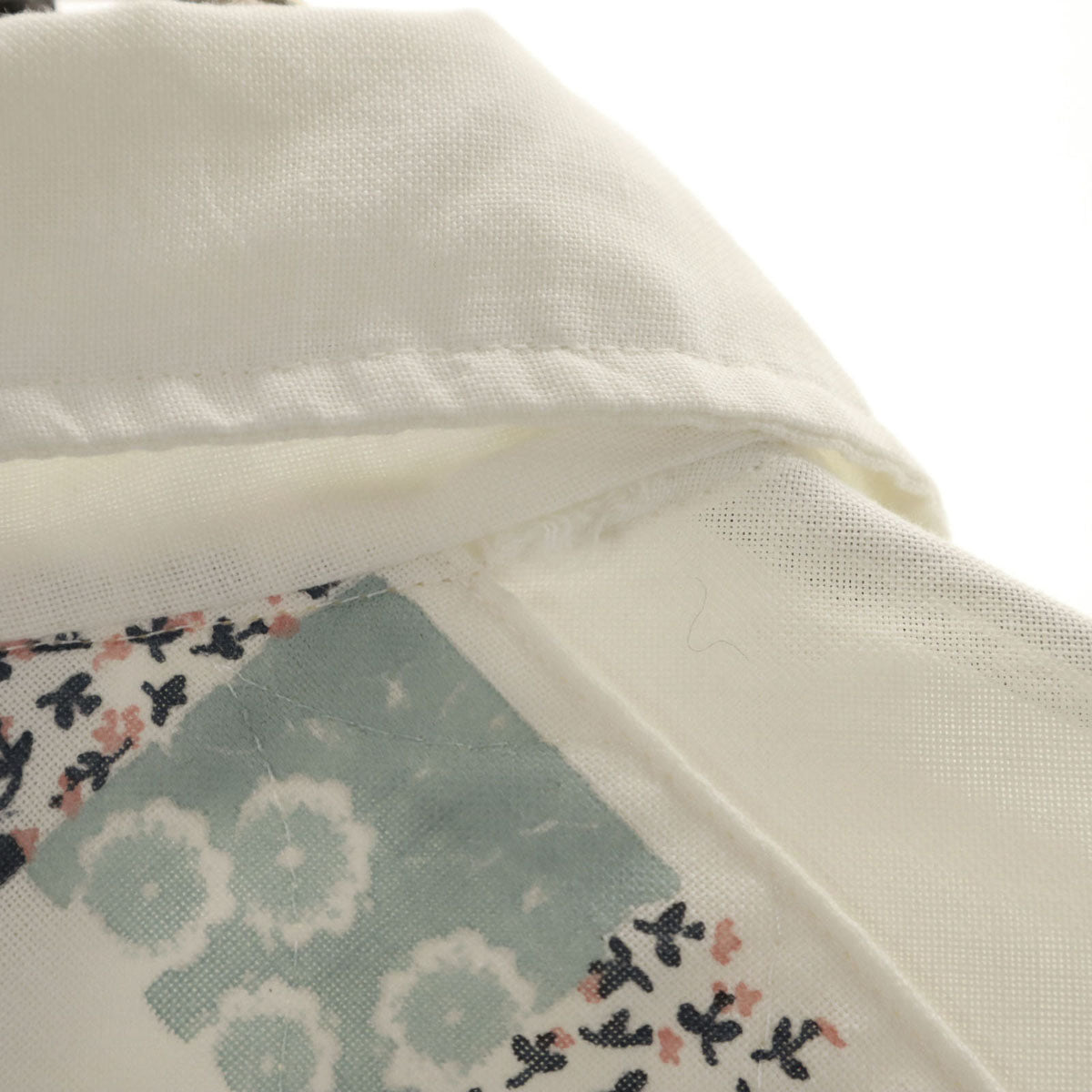 KENNINGTON ケニントン 70s ヴィンテージ 長袖 キルティング切替 シャツ L アイボリー メンズ