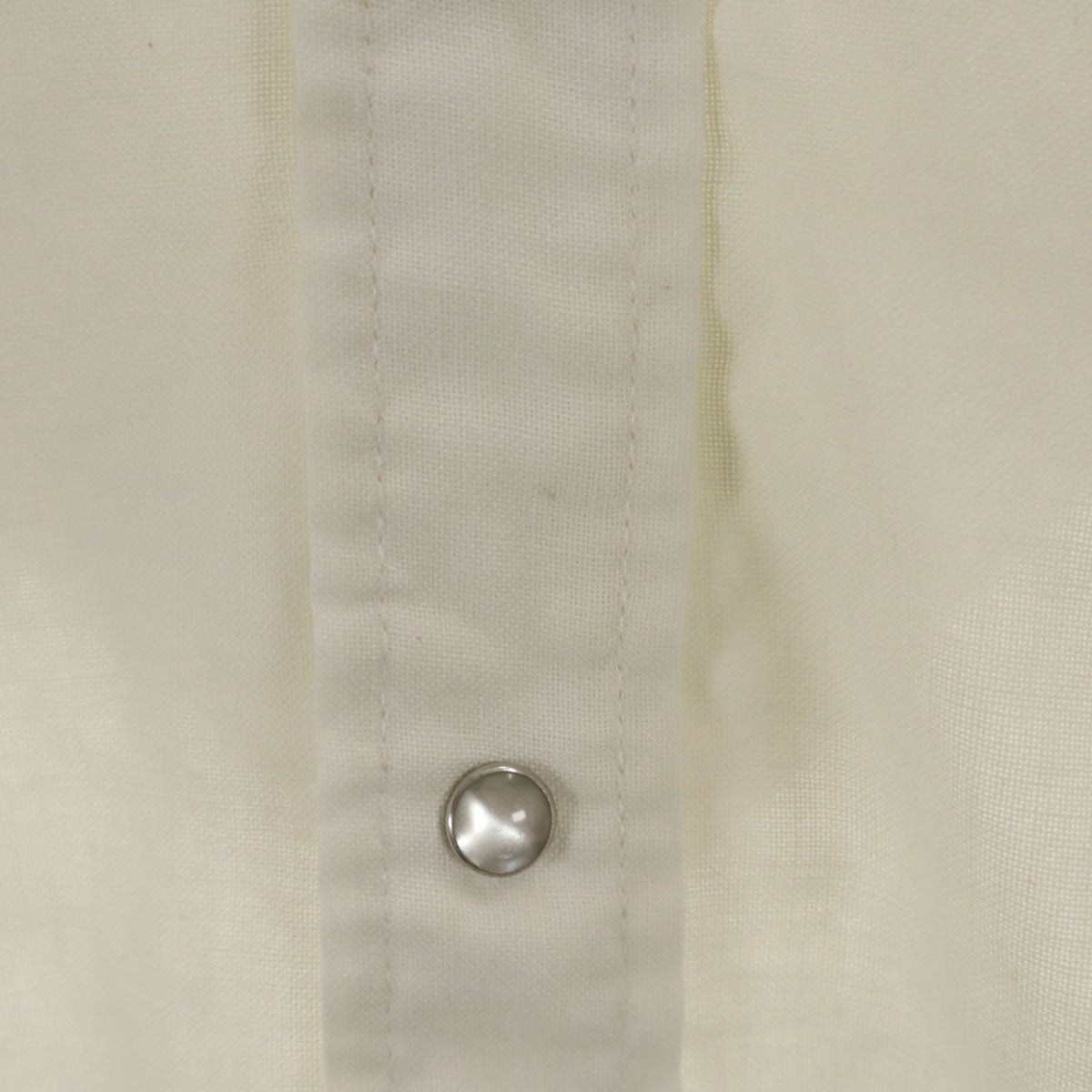 KENNINGTON ケニントン 70s ヴィンテージ 長袖 キルティング切替 シャツ L アイボリー メンズ