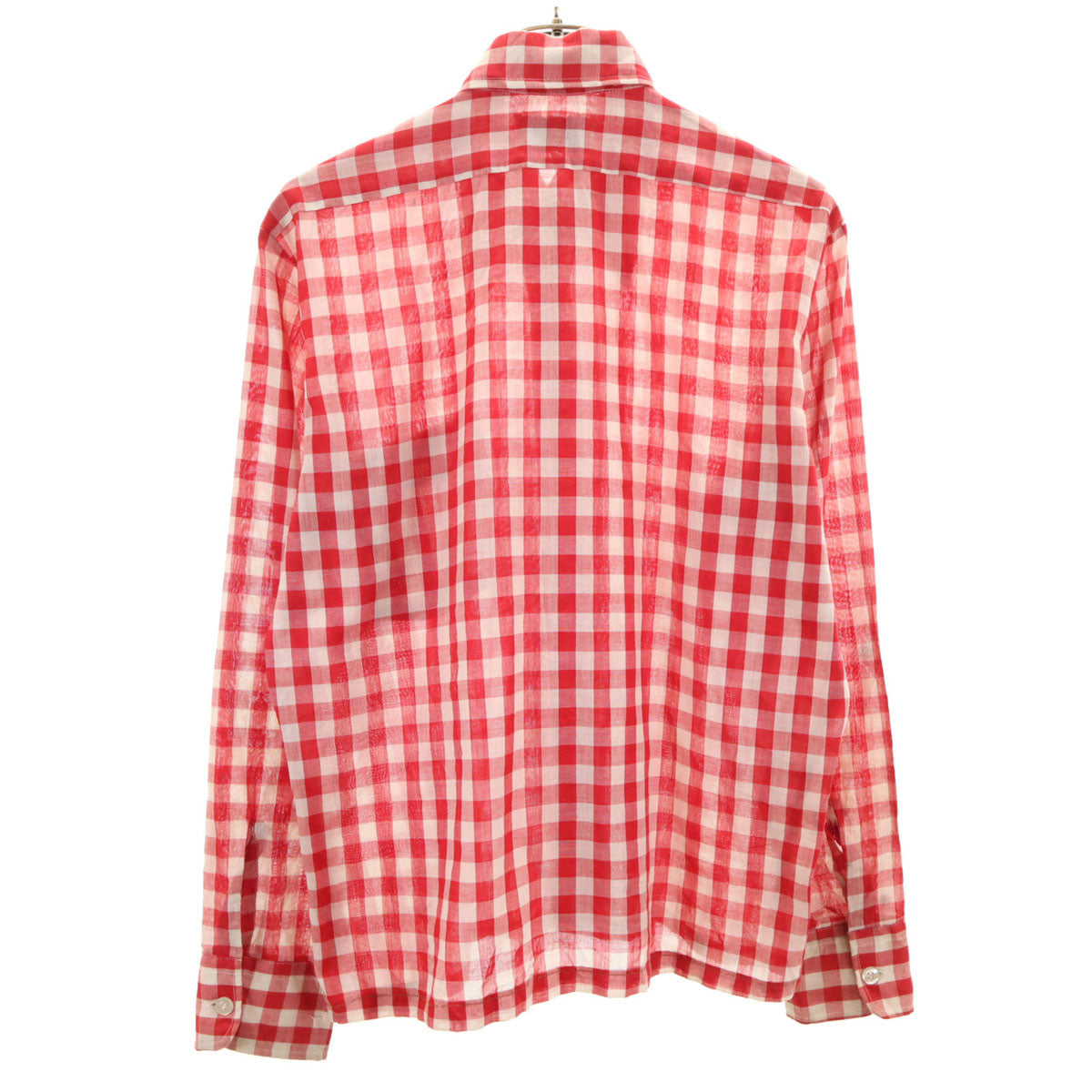 CUSTOM CREATED CASUALS 50s 60s ヴィンテージ ギンガムチェック 長袖 ボタンダウンシャツ M レッド メンズ
